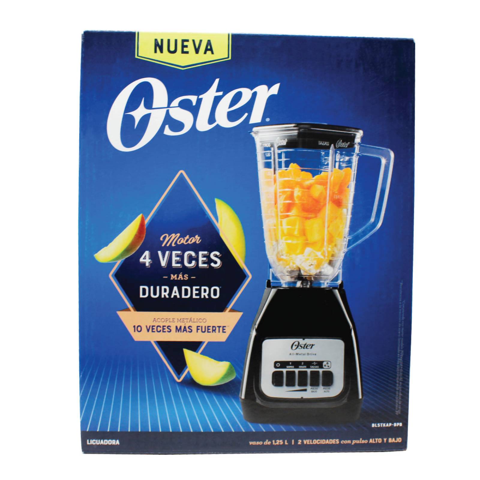 Licuadora 2 Velocidades + 2 Pulso Vaso de Plastico Negro Oster BLSTKAPBRD