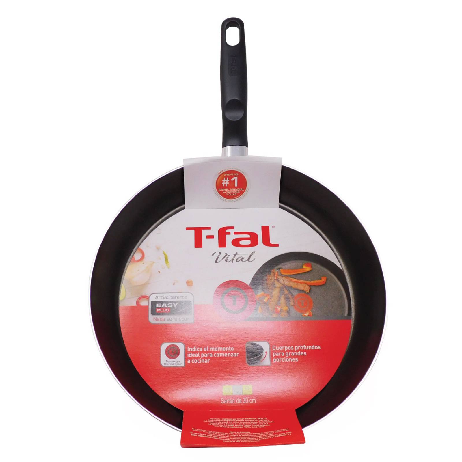 Sartén 30 cm Antiadherente Easy Plus Vital T FAL 0388700