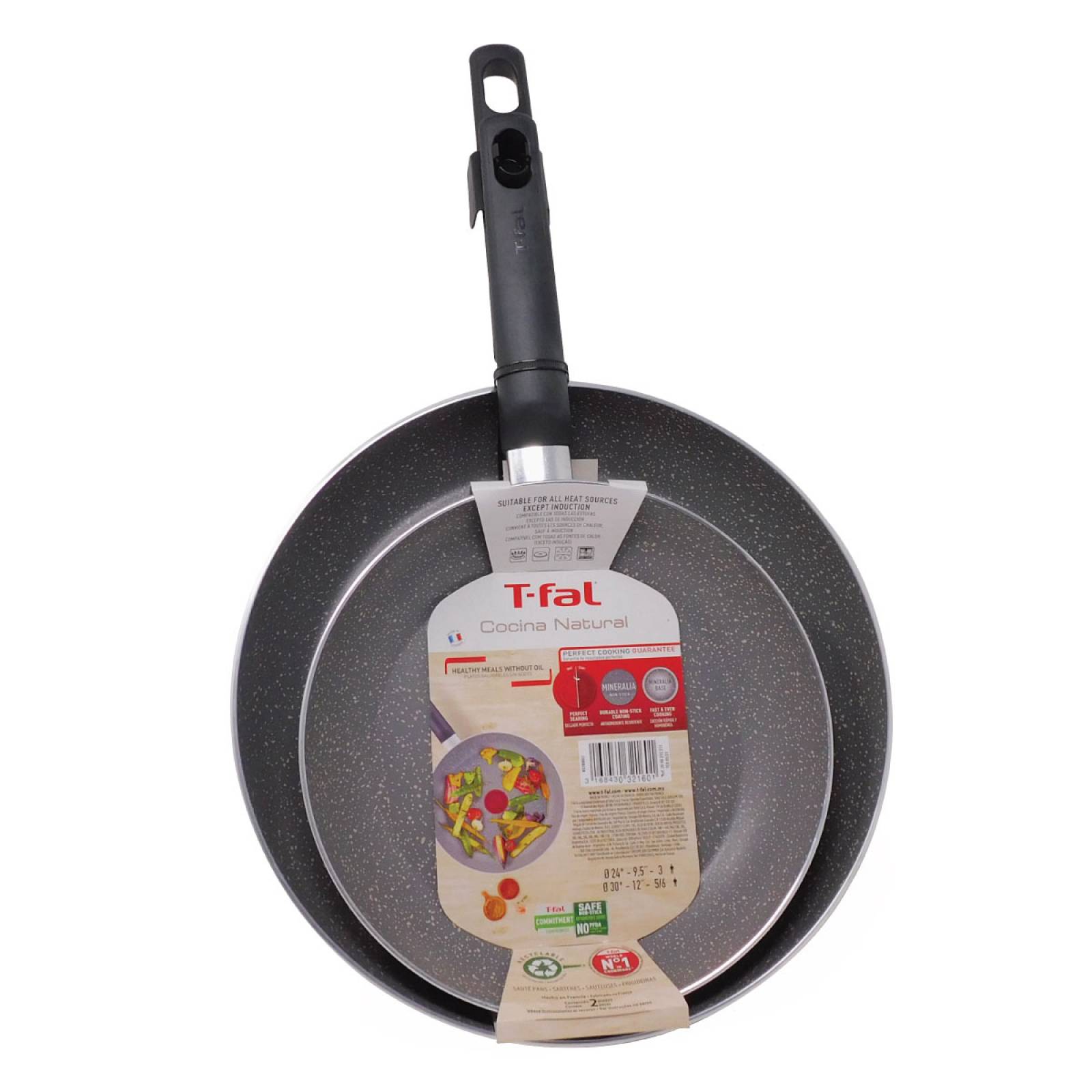 Juego de Sartenes 24/30 cm Cocina Natural T-FAL B5789082