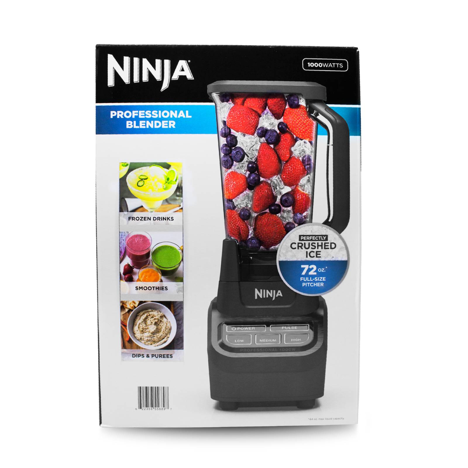 Licuadora 3 Velocidades + Pulso Professional Blender 1000 Ninja BL610