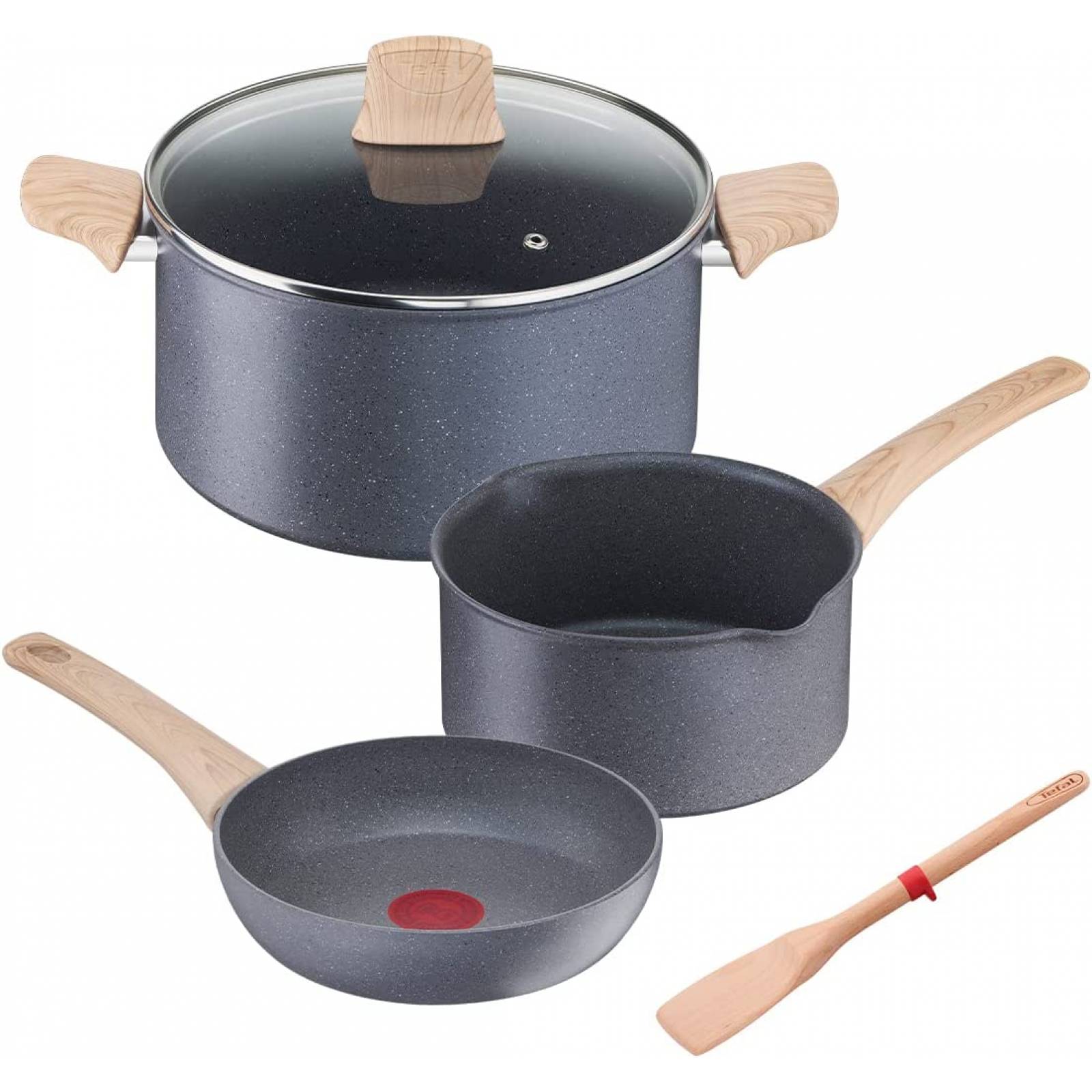 Batería De Cocina 5 Piezas Natural Force Mineralia Inducción T-fal G2669182