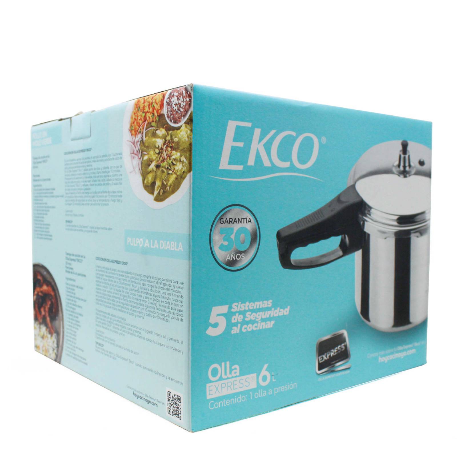 Olla Presión Express 6 L Aluminio Classic Ekco 31091