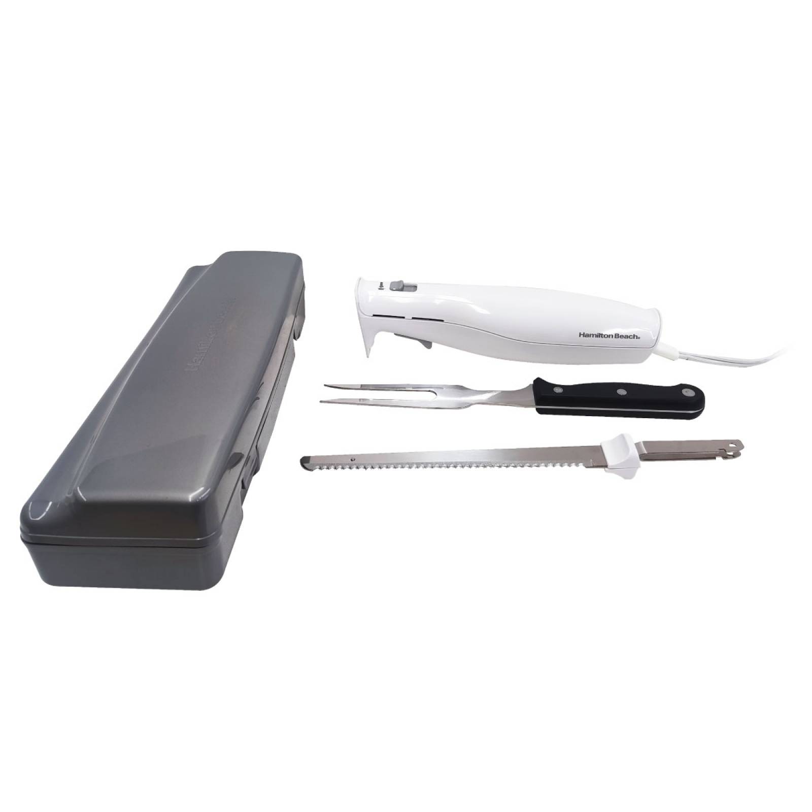 Cuchillo Eléctrico Con Trinche Blanco Hamilton Beach 74250