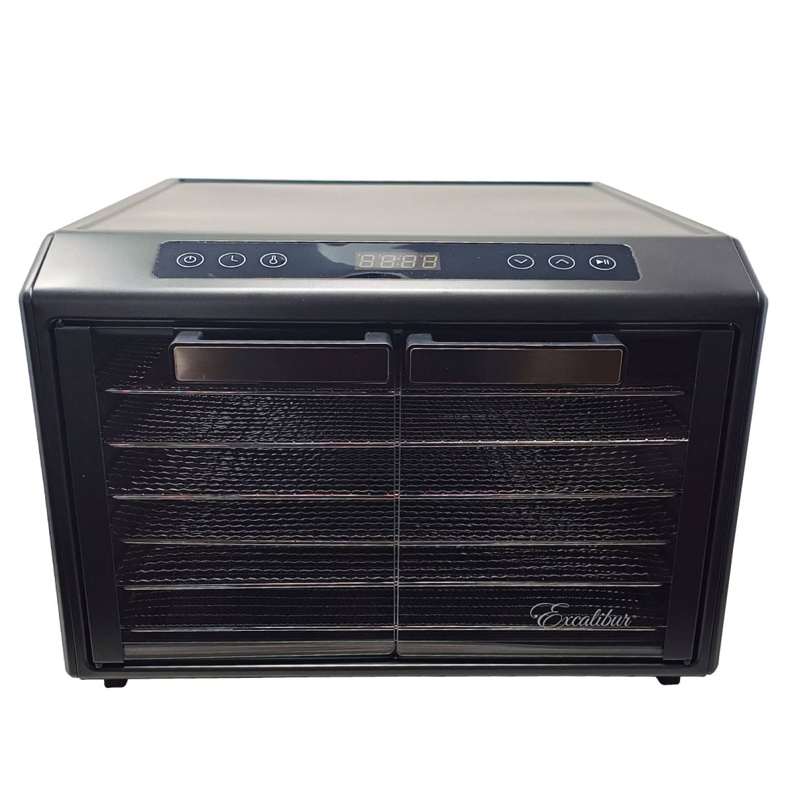 Deshidratador de Alimentos 6 Charolas Acero Inoxidable Panel Digital Excalibur DH06SCSS13.