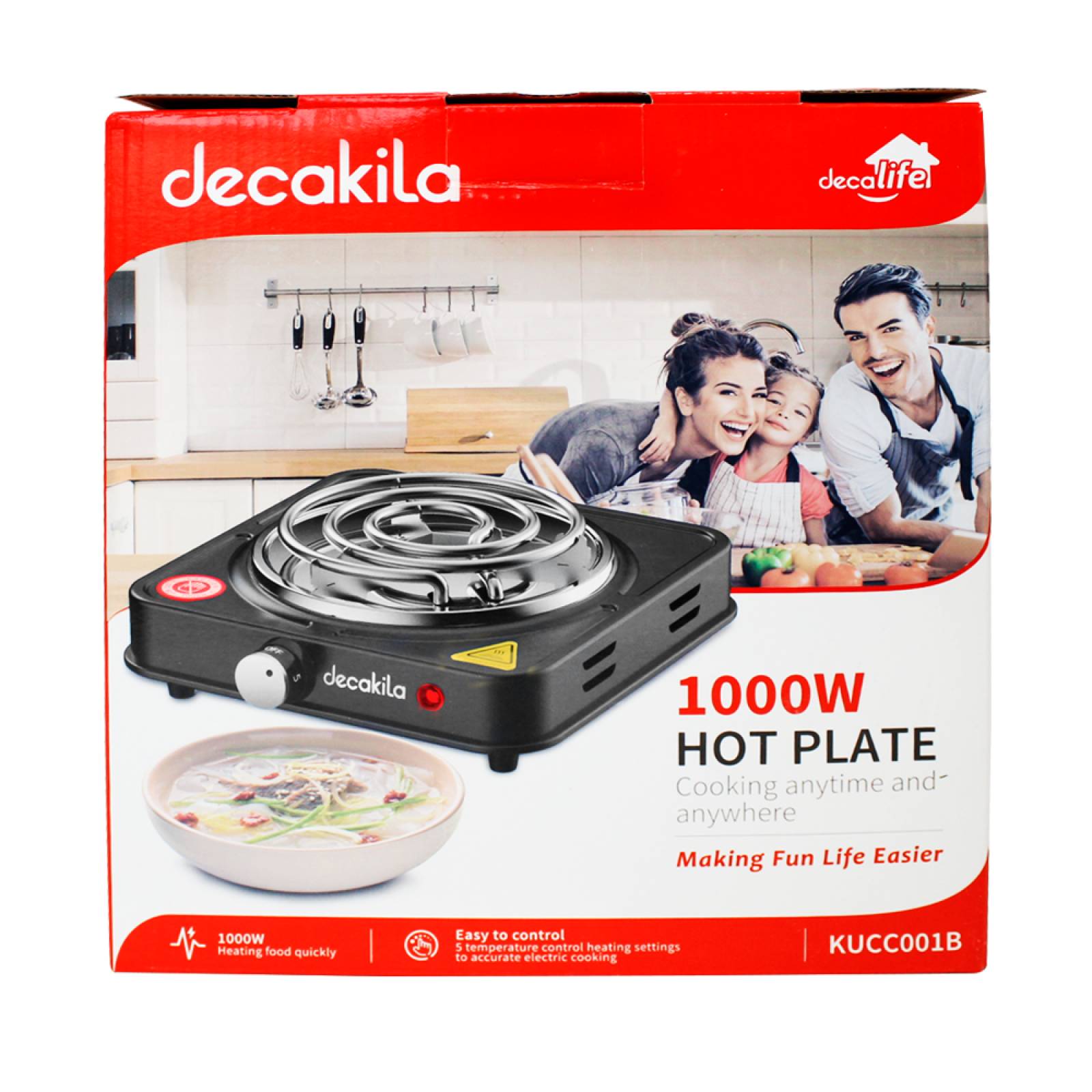 Parrilla Eléctrica de Resistencia 1 Quemador Decakila KUCC001B.