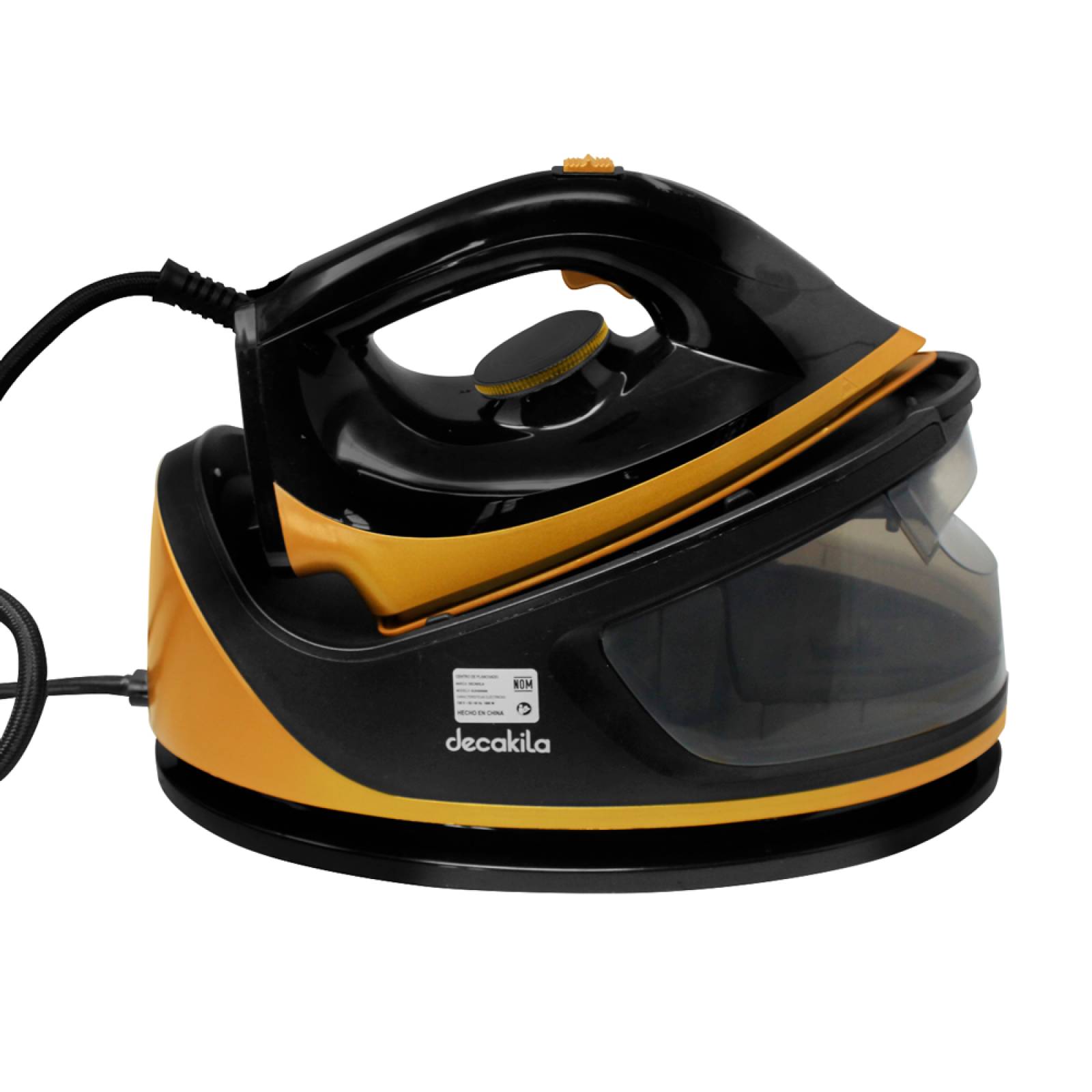 Plancha Generador de Vapor 1600 W Tanque 1.1 L Negro y Dorado Decakila KUEN006B