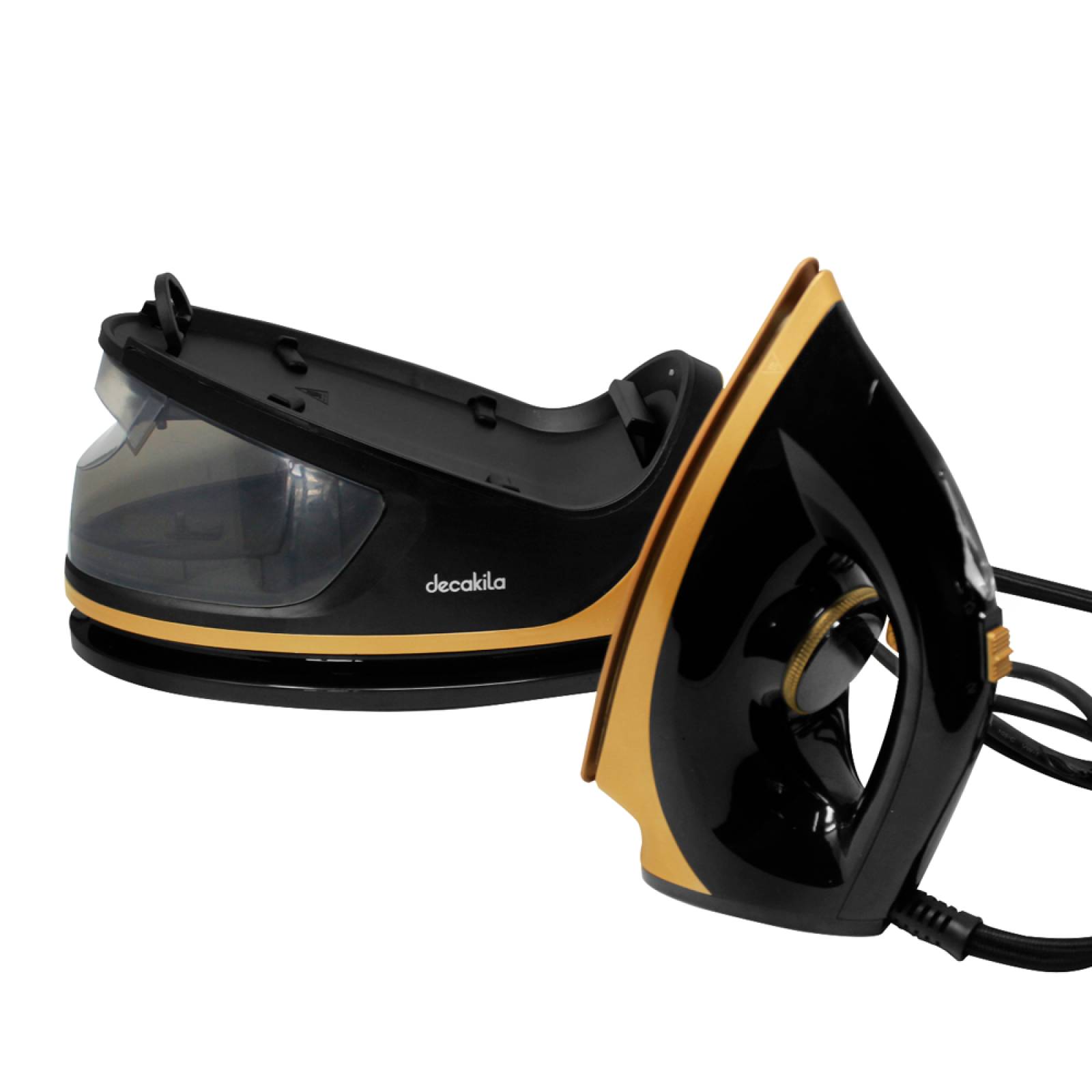 Plancha Generador de Vapor 1600 W Tanque 1.1 L Negro y Dorado Decakila KUEN006B