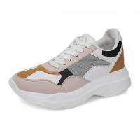 Tenis Para Mujer Ovx 2909 055041 Color Ocre Rosa Gris Blanco
