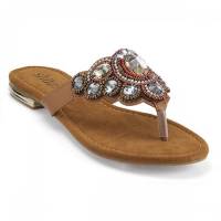 Sandalia Para Mujer Shuzs P1102 054925 Color Tan