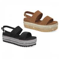 Sandalia Para Mujer Shuzs 2220 055899 Color Negro Melle