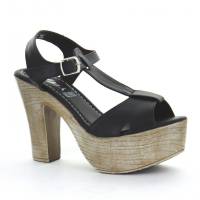 Plataforma Para Mujer Muzza 158-032508 Color Negro