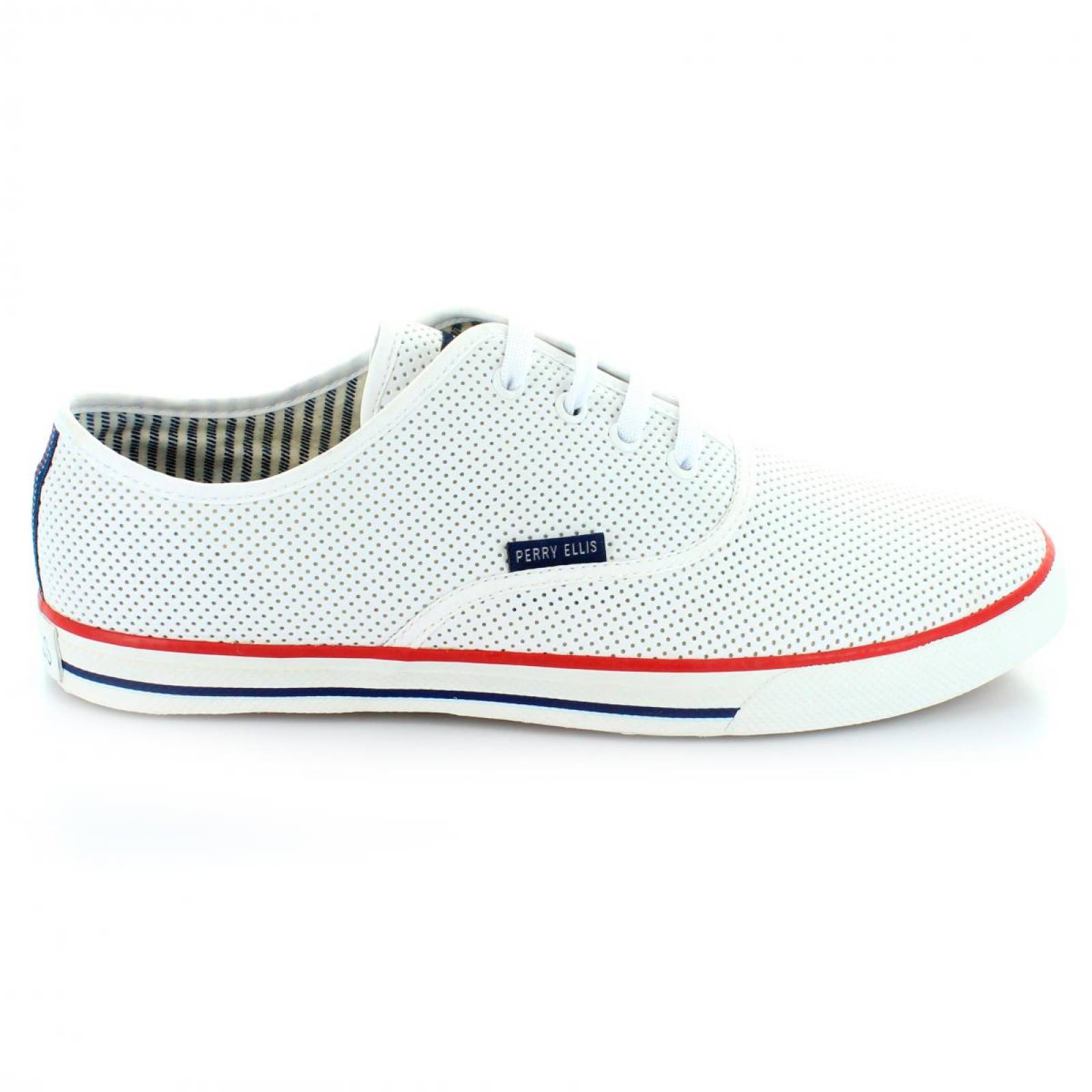 Tenis para Hombre Perry Ellis 5400 035662 Color Blanco