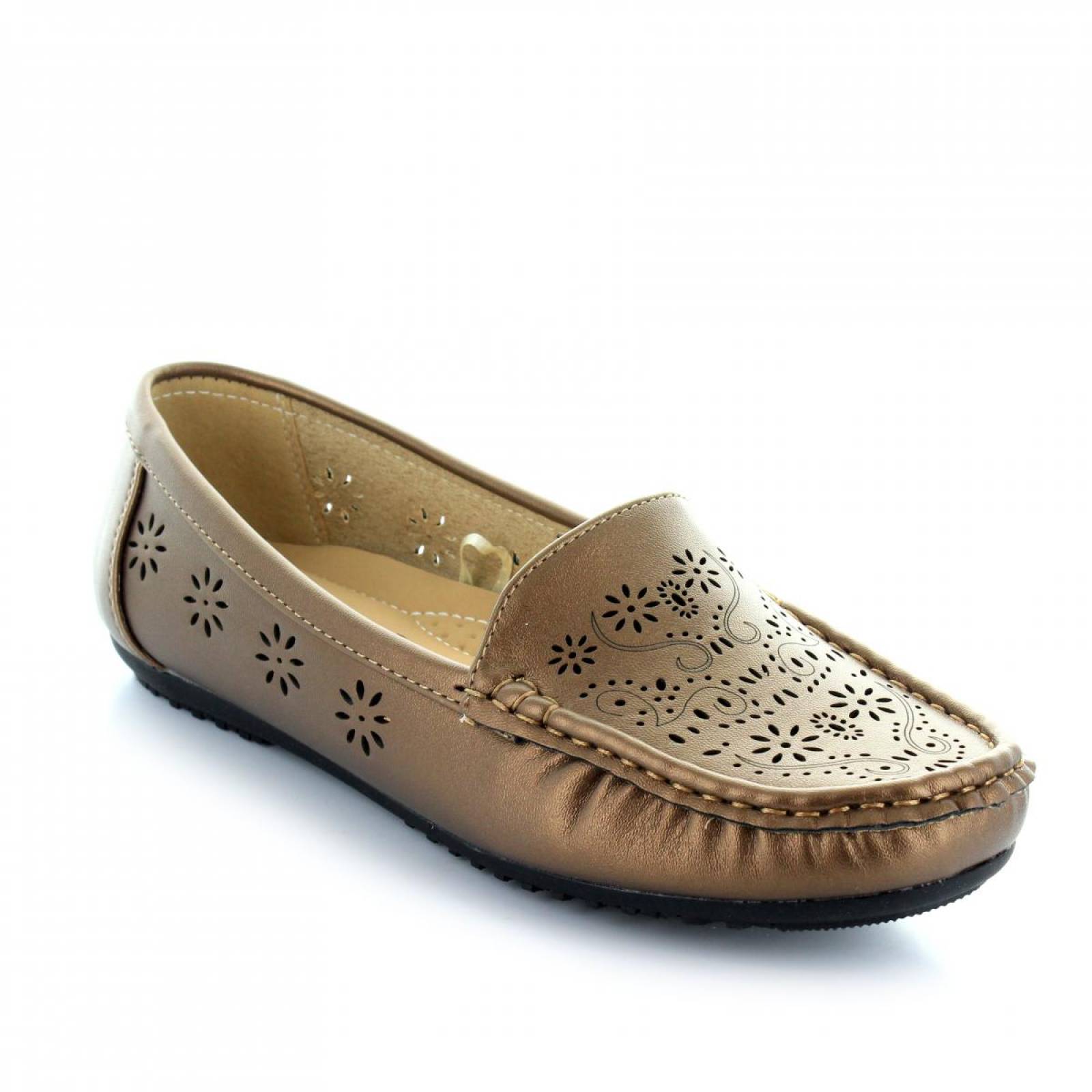 Mocasin para Mujer Comfort Fit 12388 045107 Color Bronce