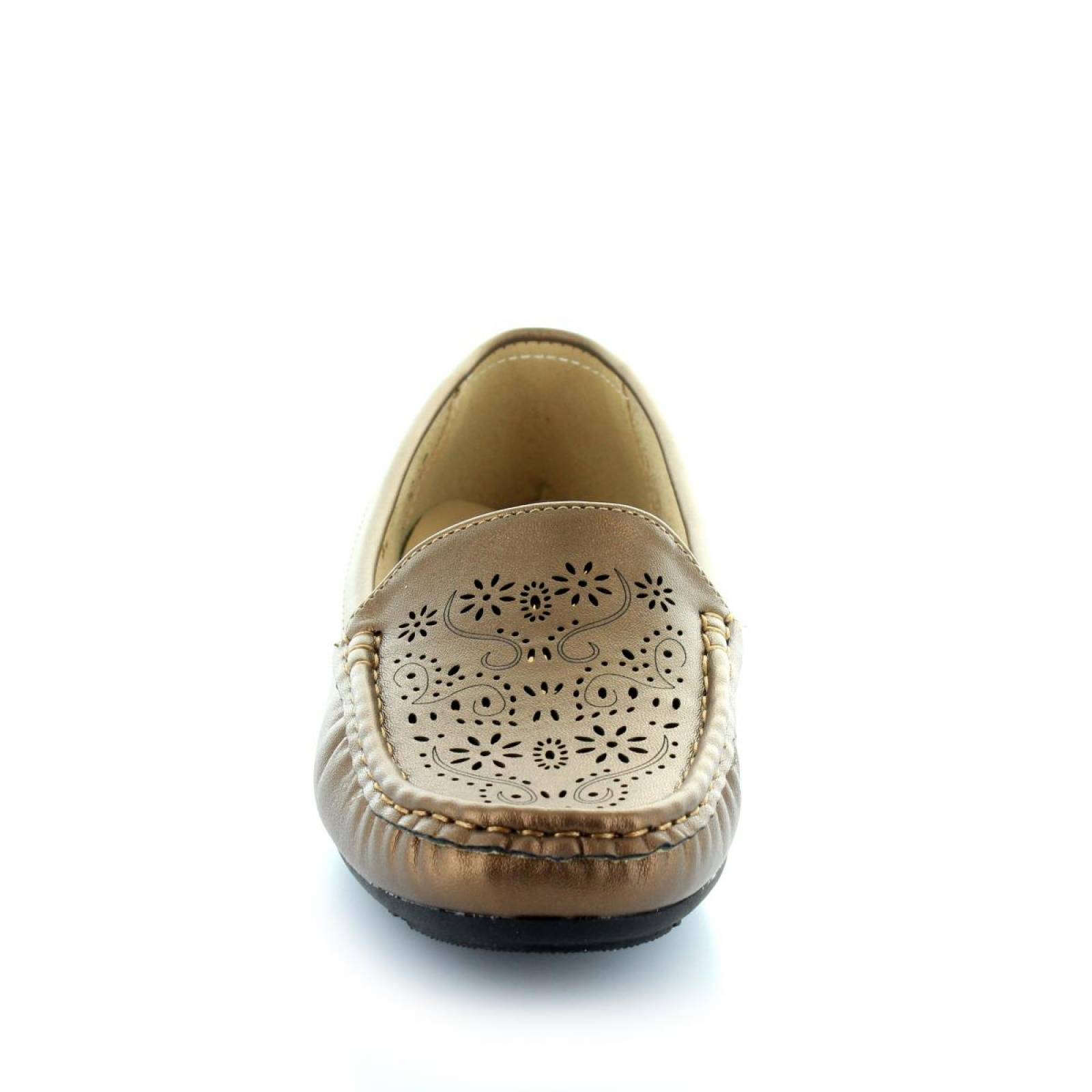 Mocasin para Mujer Comfort Fit 12388 045107 Color Bronce