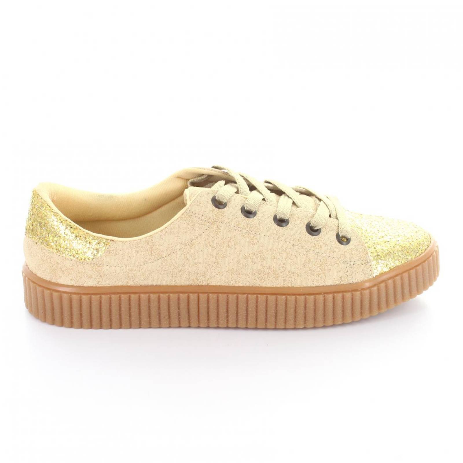 Tenis para Mujer Redberry 1600 046379 Color Beige oro