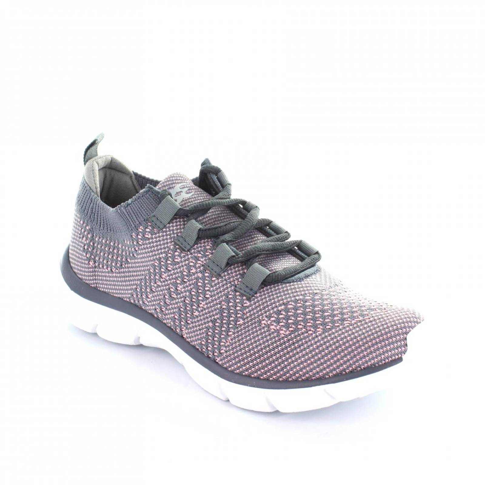 Tenis Para Mujer 360 Footwear Active 049654 Color Gris Rosa