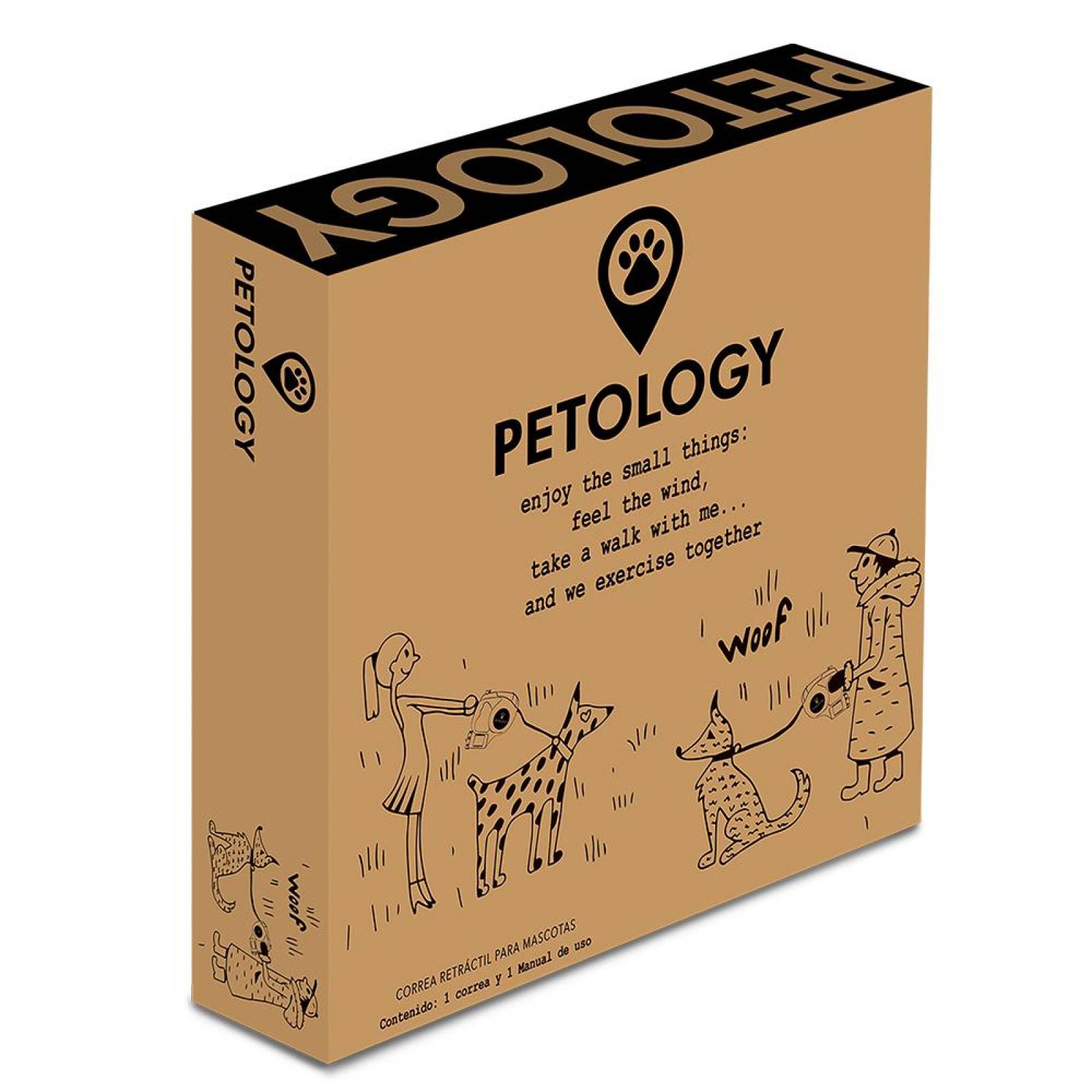 Correa para perro retráctil luz LED, bolsas, 5 m Petology 