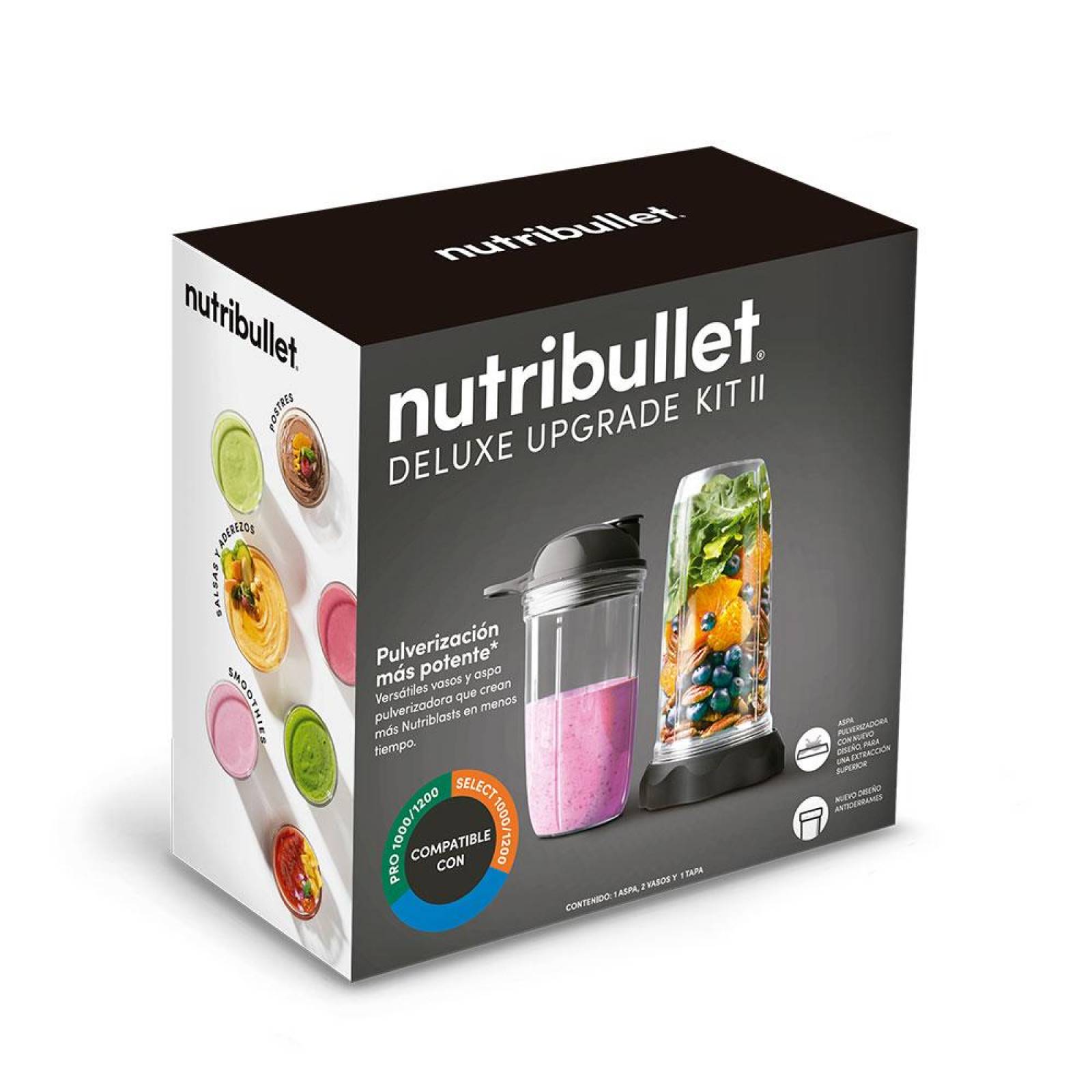 Nutribullet Kit De Vasos Deluxe para modelos Pro 1000w 