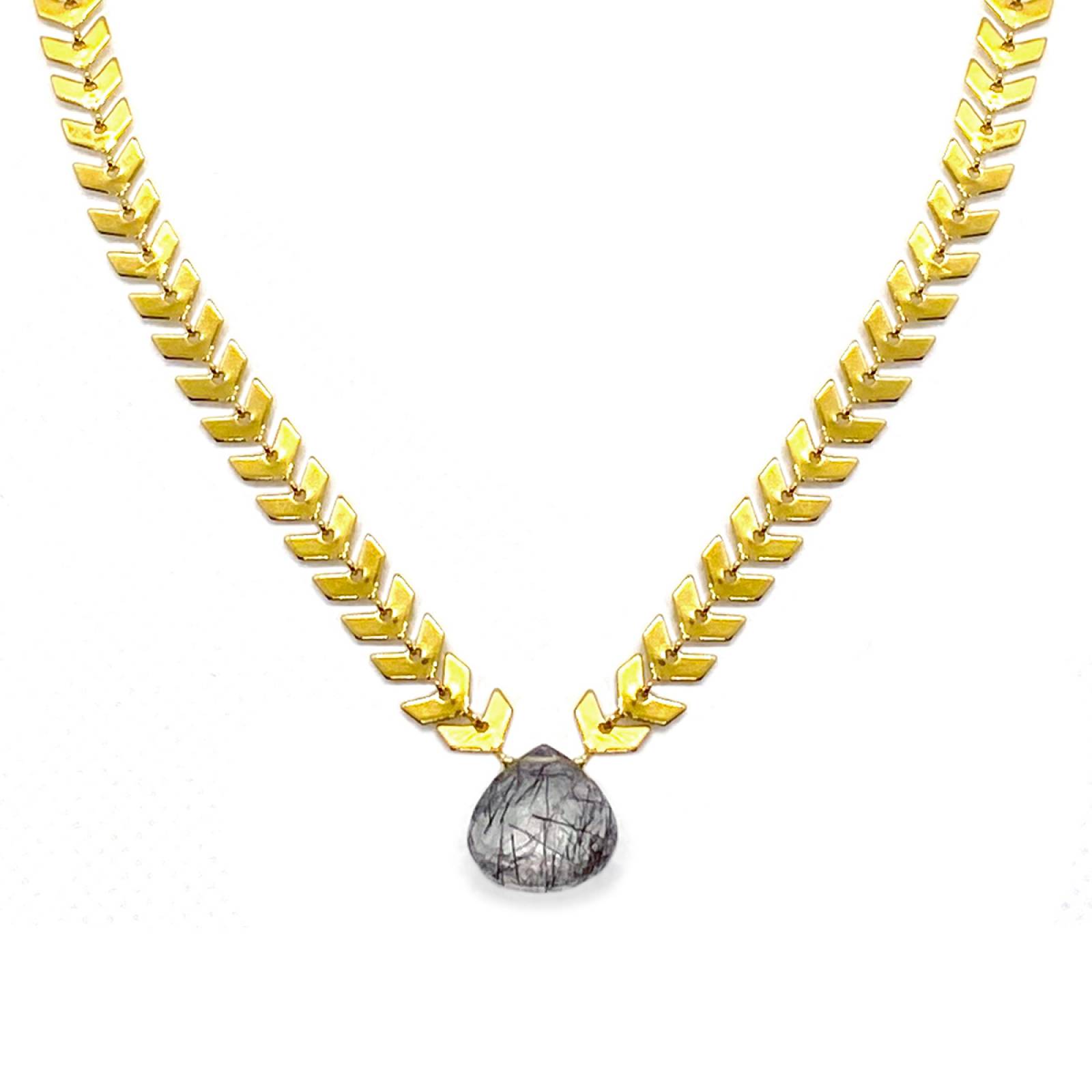 Collar Griego Cuarzo Rutilado