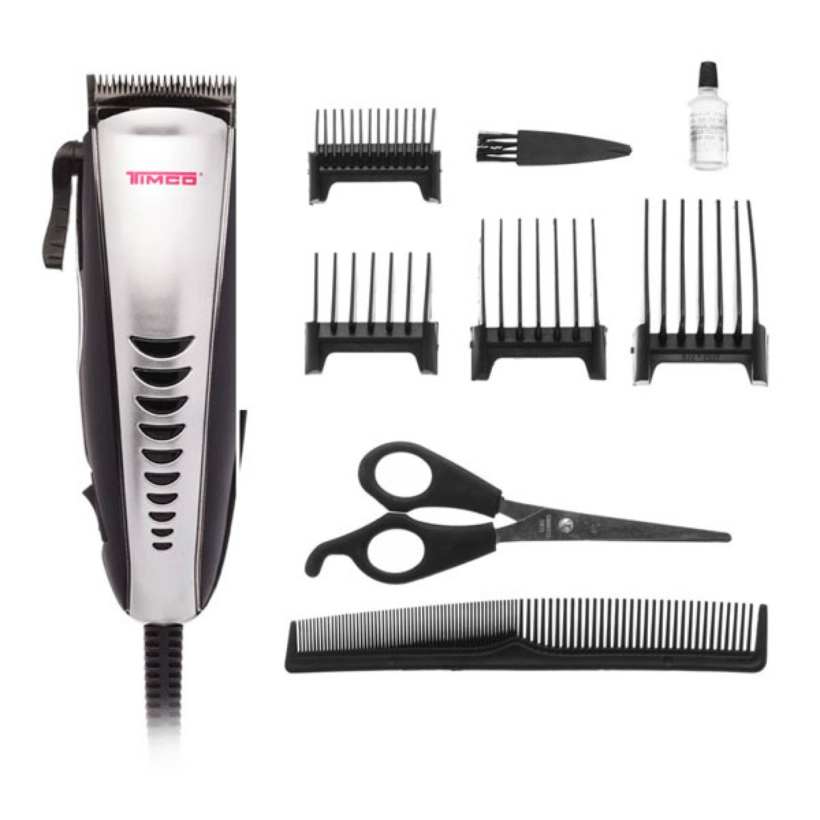 Kit de Peluquería para Corte de Cabello Doméstico, 4 peines de corte intercambiables Timco HC-202