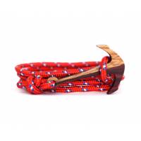 Ancla De 2 Tipos Madera, Cordón De Velerismo Rojo