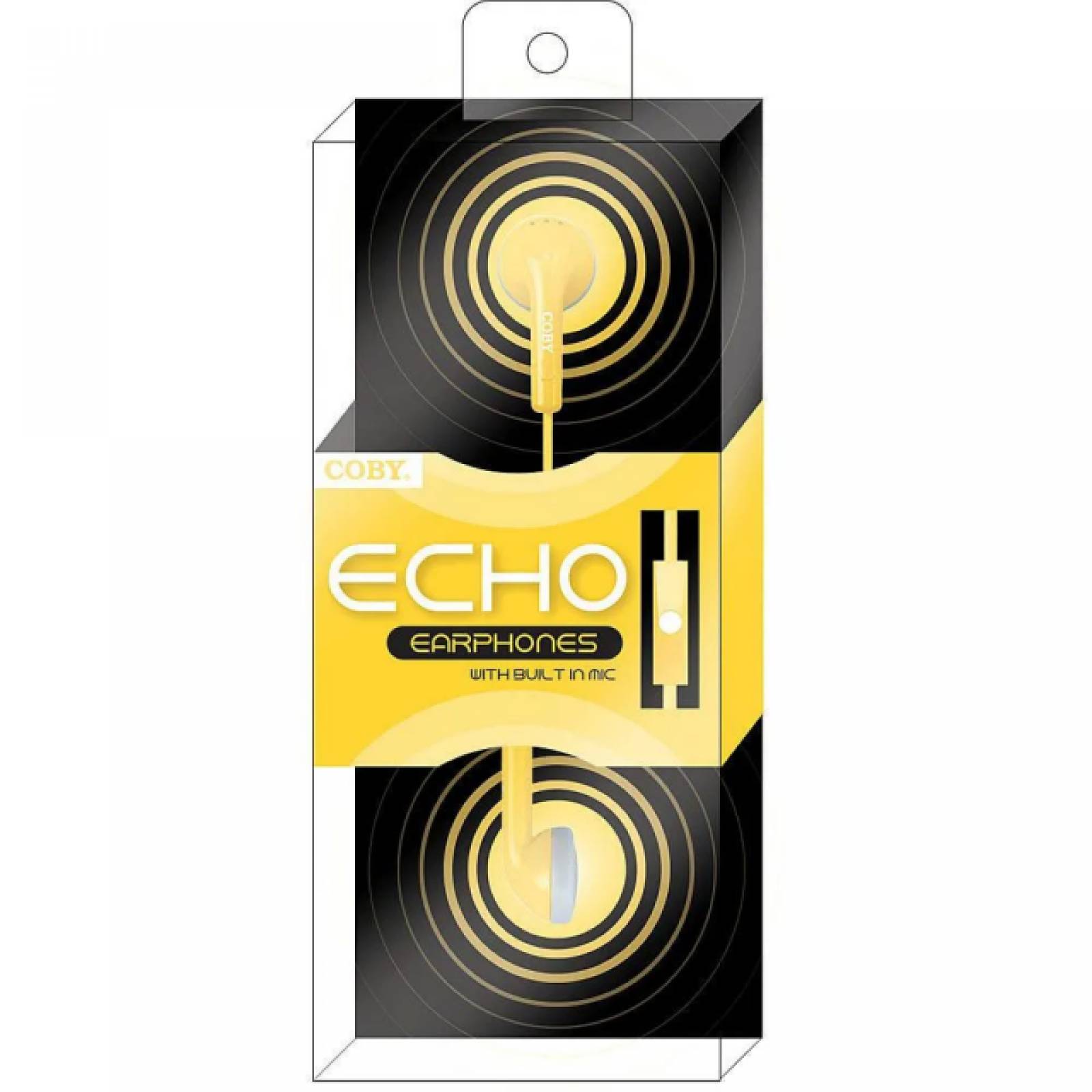 Auriculares Coby Echo con micrófono incorporado Color Amarillo