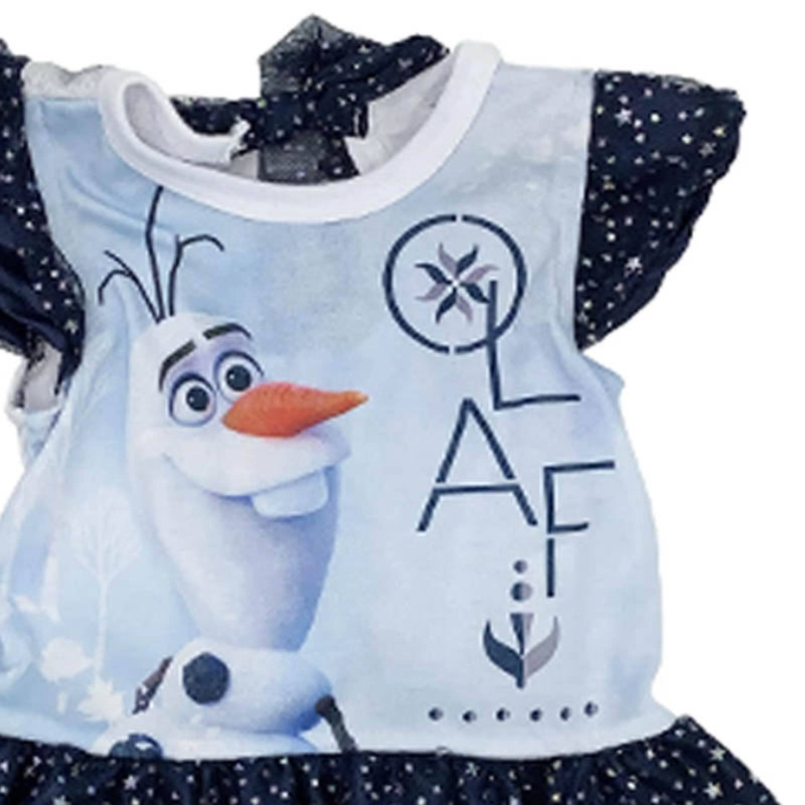 Vestido algodón con estampado Disney Olaf