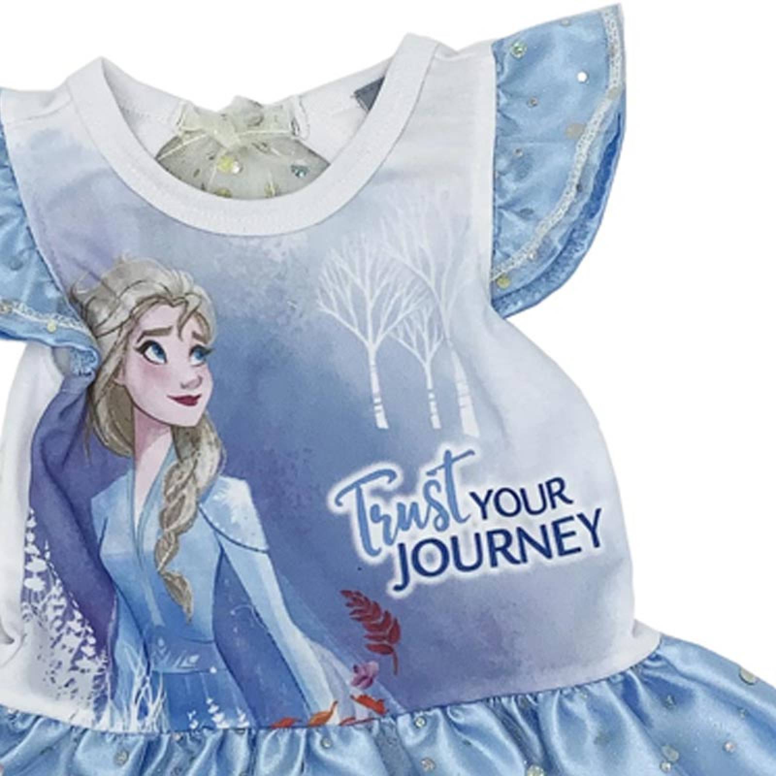 Vestido algodon con estampado Disney Elsa
