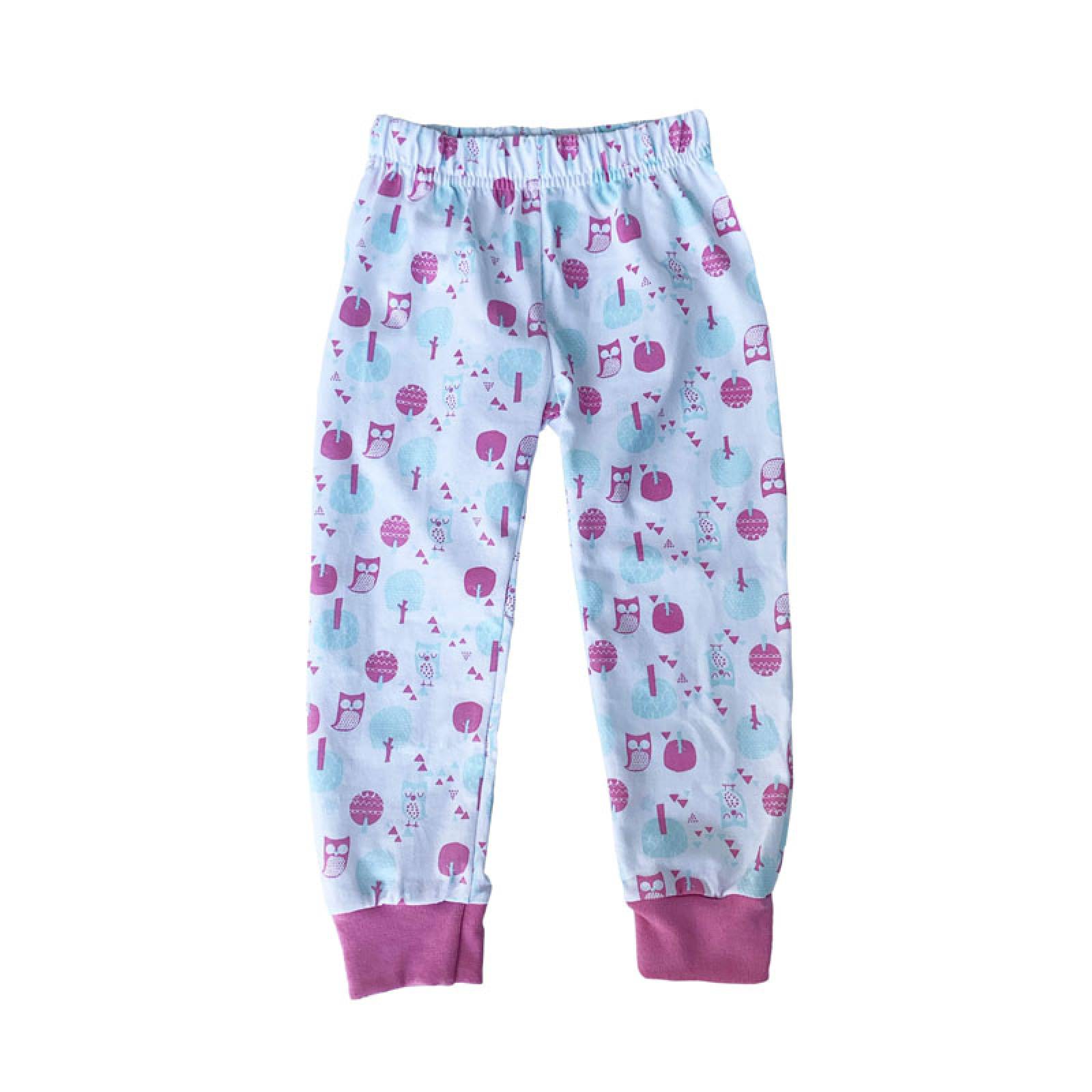 Conjunto pijama algodon con pantalon estampada buhos
