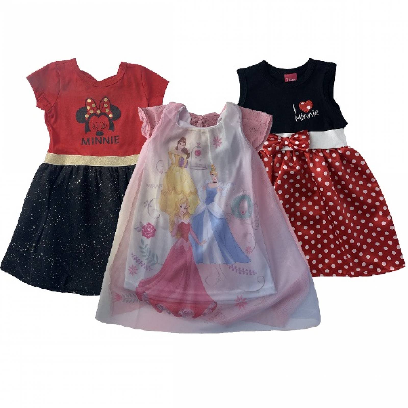 Kit 3  Vestidos Disney Niña