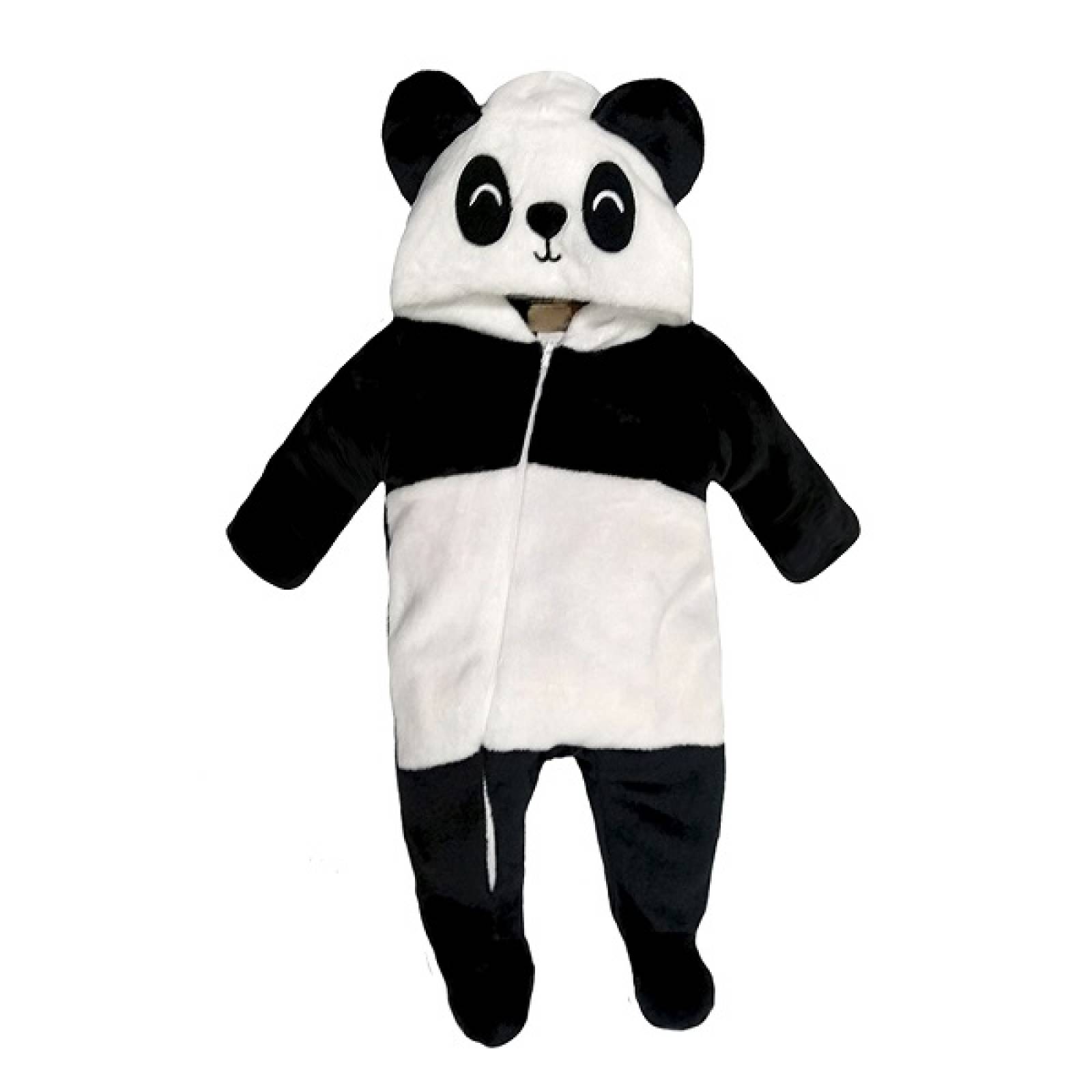 Kit 3 Mamelucos con Gorro Bordado Kiss Animalito Mapache, Panda, Osito