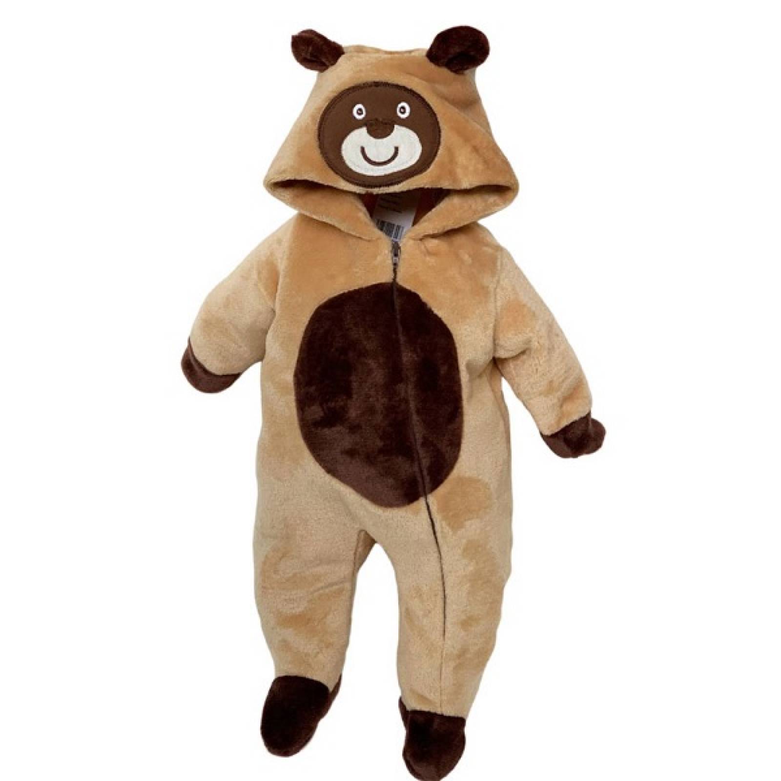 Kit 3 Mamelucos con Gorro Bordado Kiss Animalito Mapache, Panda, Osito