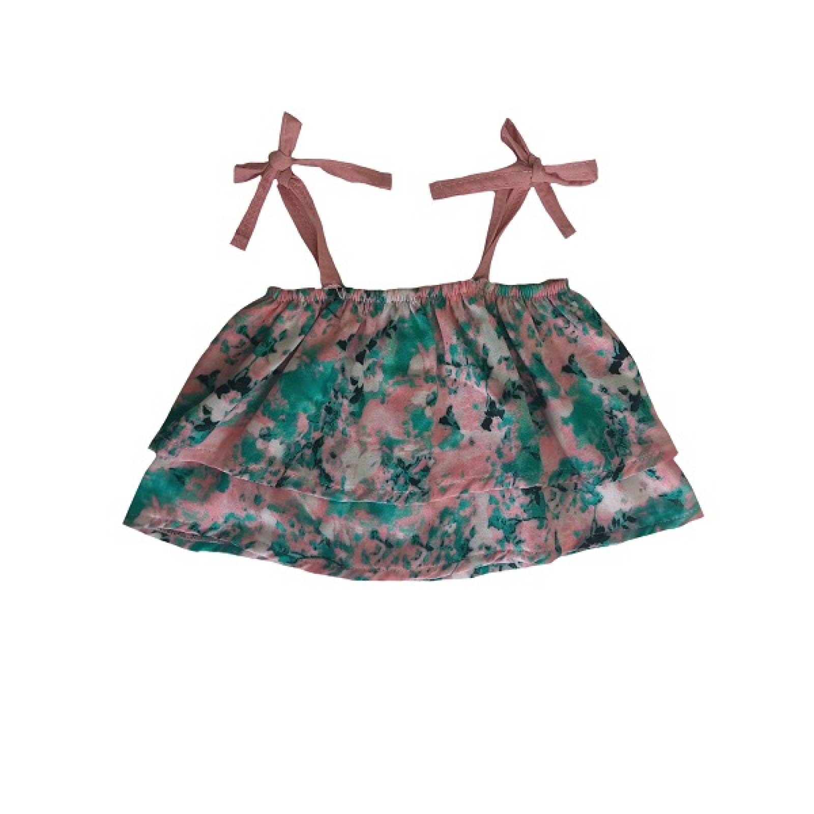 Conjunto para Niña Shorts y Blusa de Tirantes Floreado