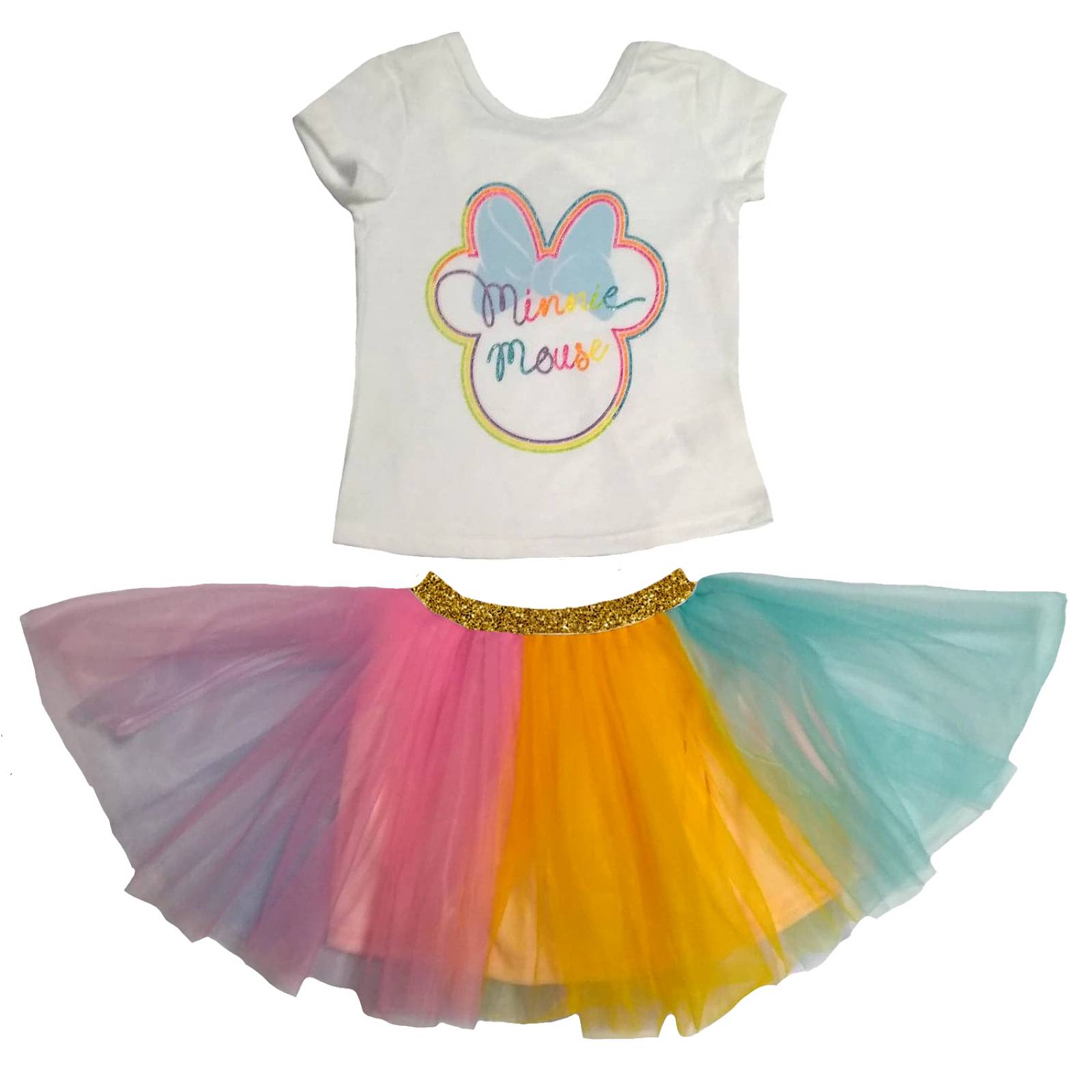 Kit 2 Vestidos Disney, 1 Pañalero, Dumbo, Minnie Mouse