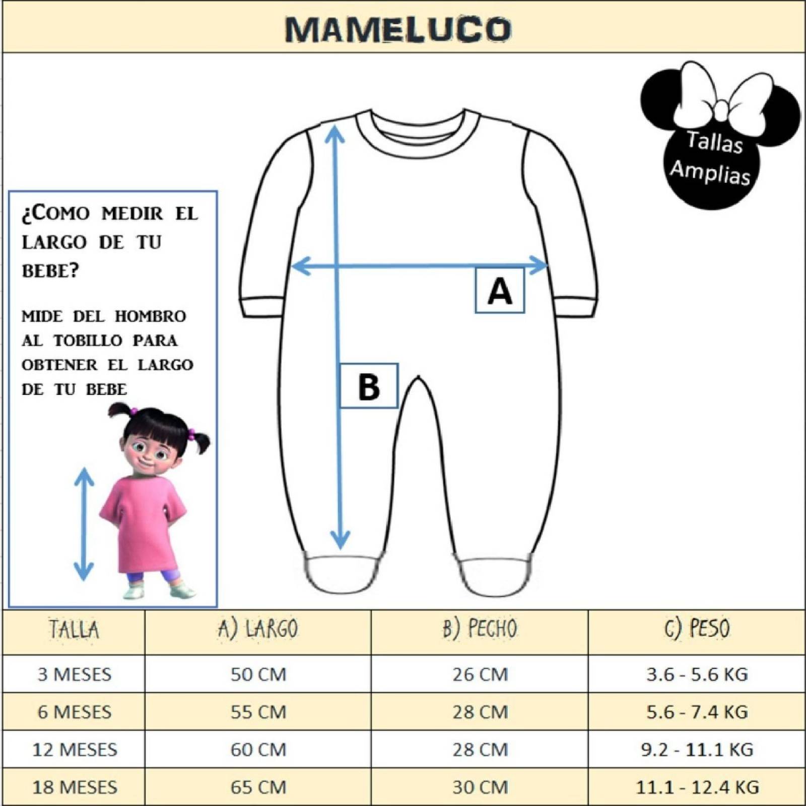 Mameluco Boo Disney para bebé