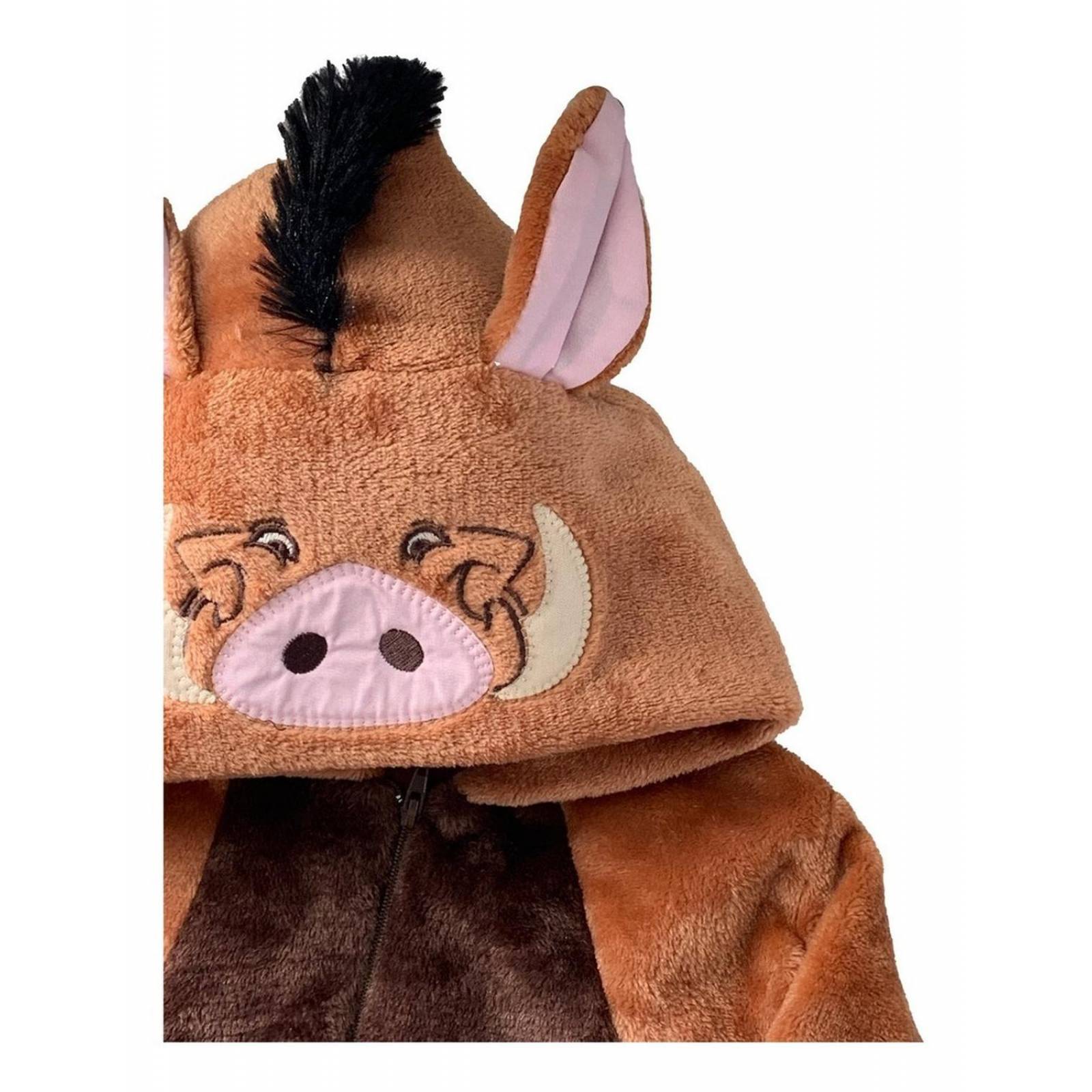 Mameluco Disney Pumba Con Gorro Bordado