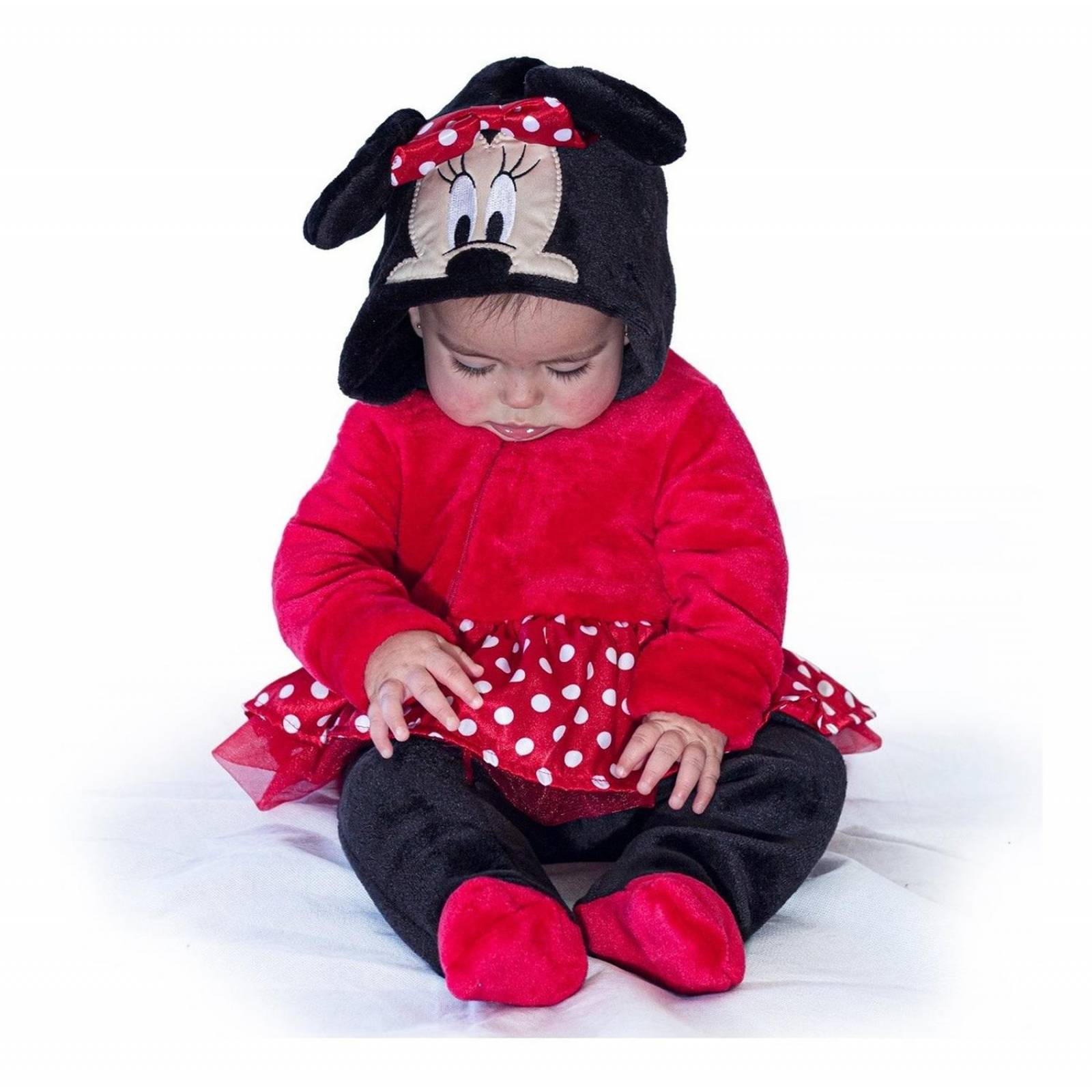 Mameluco Tipo Disfraz Minnie Carita Bordada 