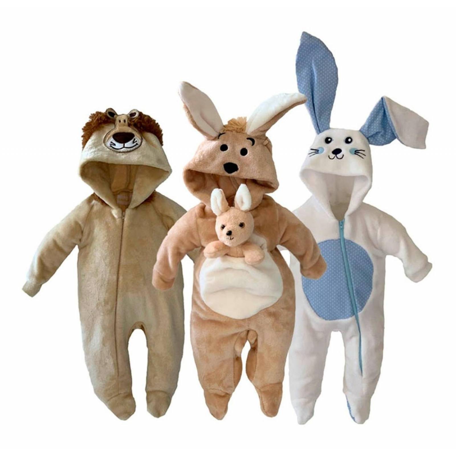 Pack 3 Mamelucos León, Canguro, Conejo A Precio De 2 