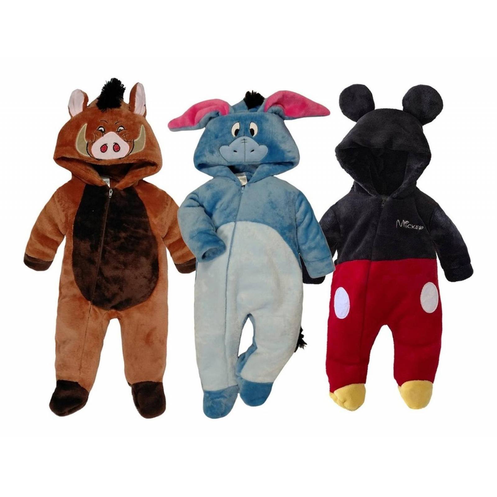 Kit 3 Mamelucos Disney Eeyore, Pumba, Mickey A Precio De 2 