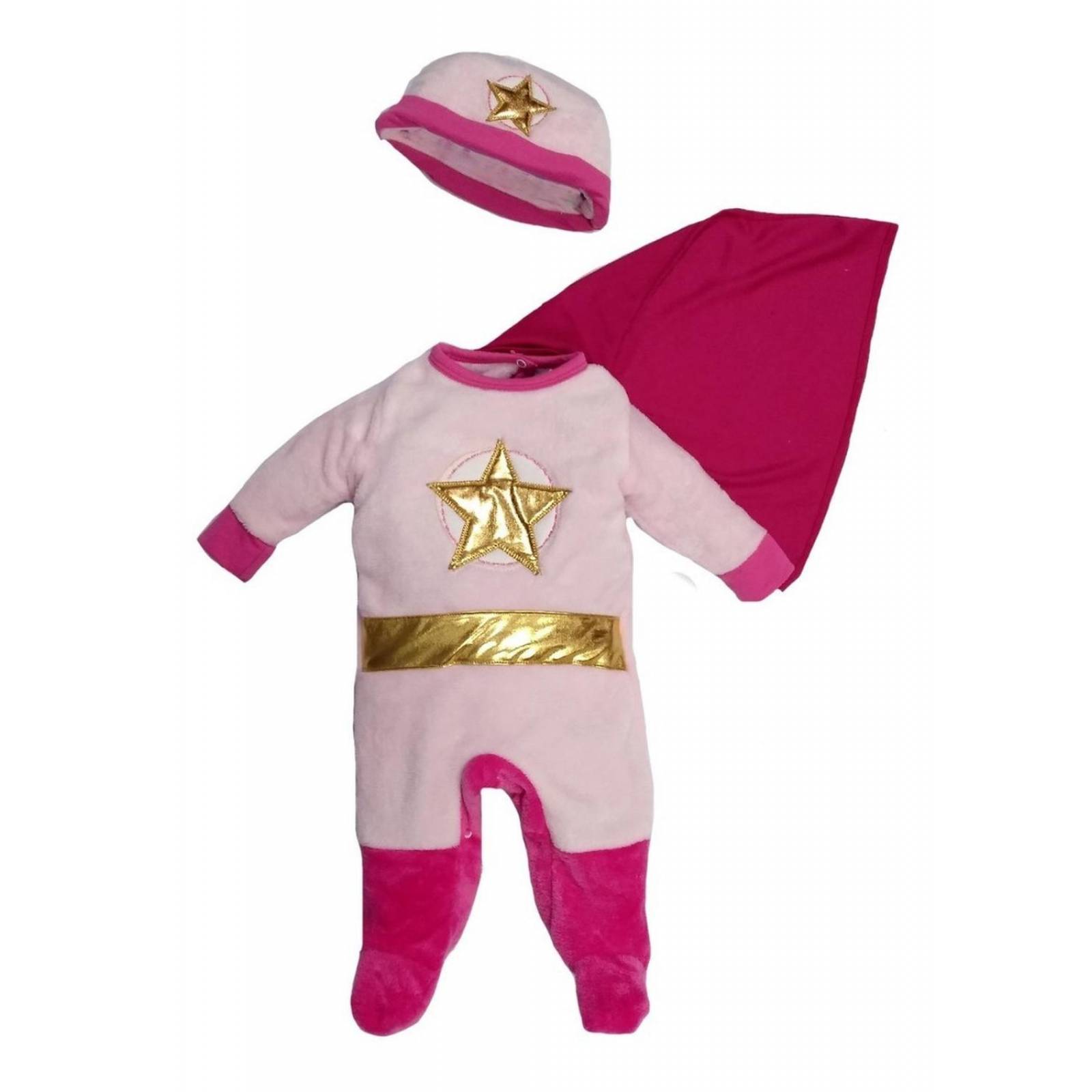 Mameluco Tipo Disfraz Con Gorro Y Capa Supergirl 