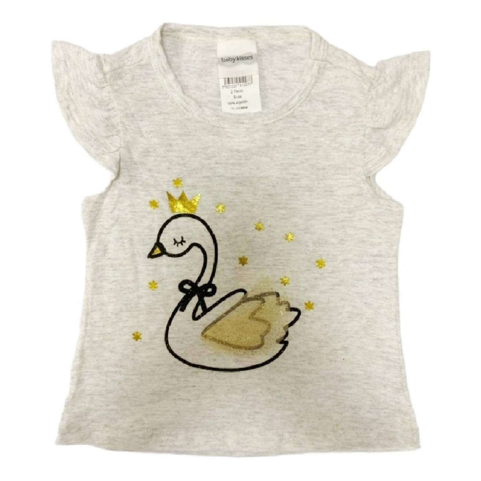 Conjunto Niña Falda Dorada Cisne 