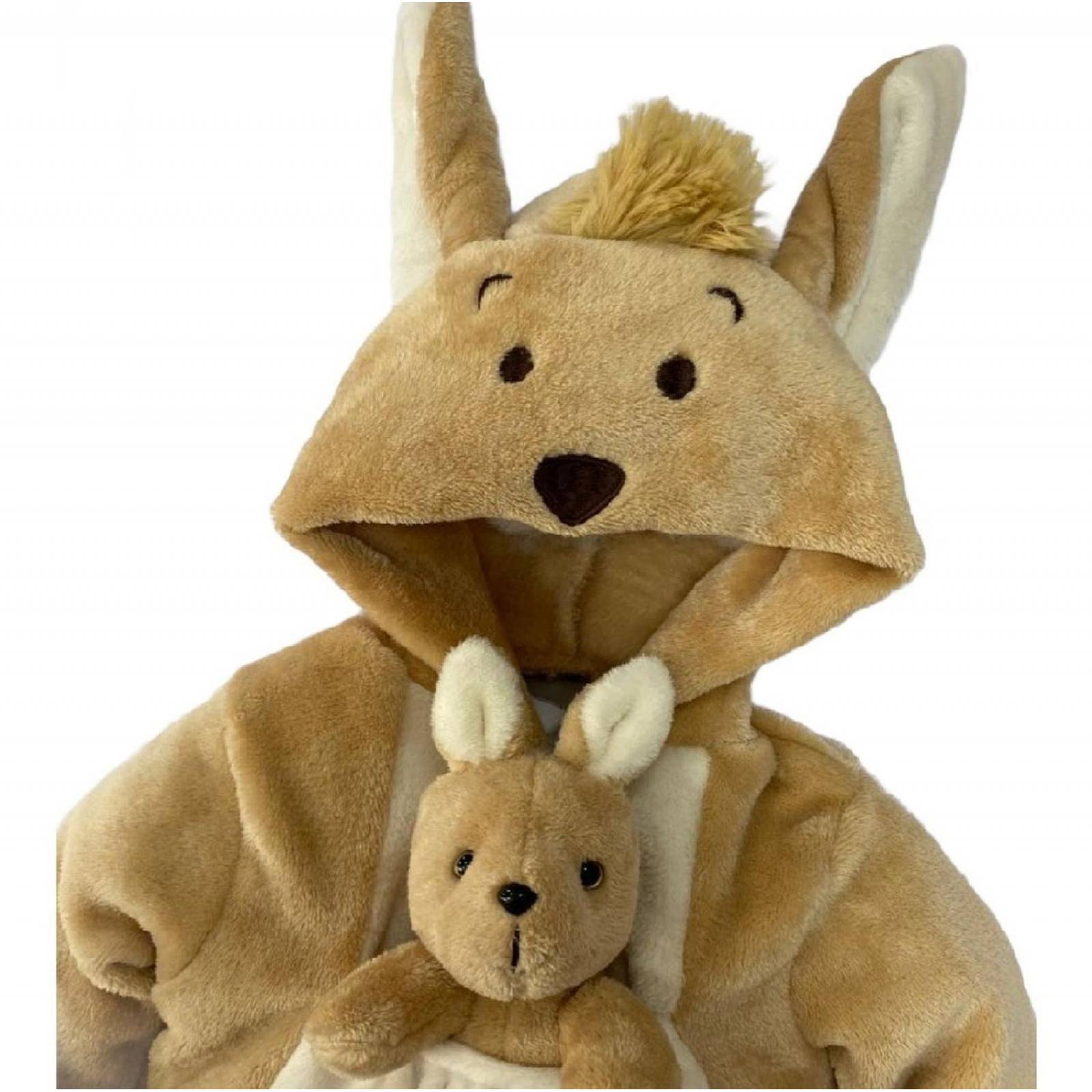 Conjunto Con Gorro Canguro Y Peluche 