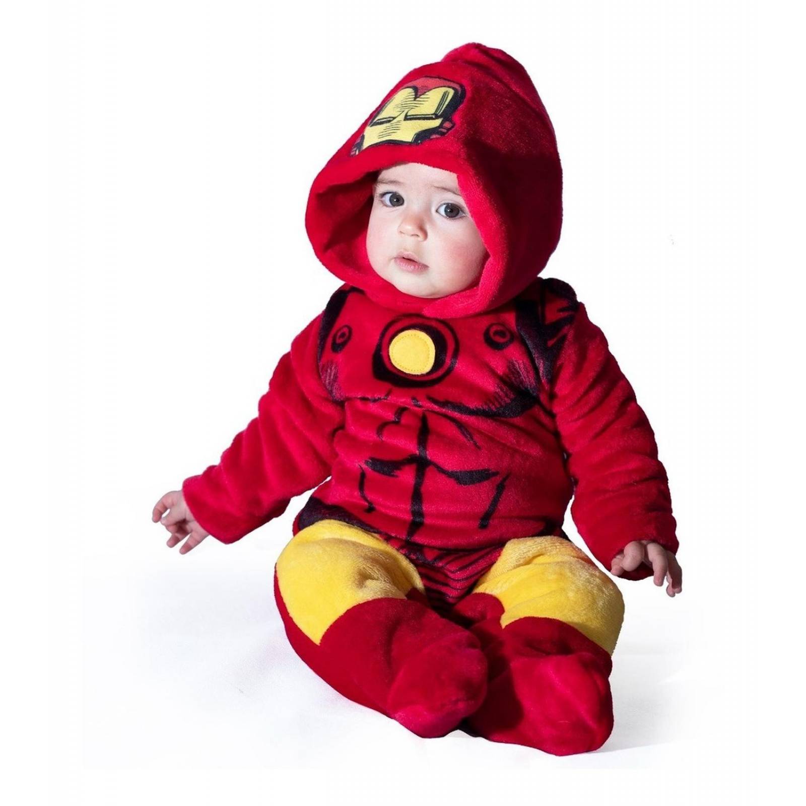 Mameluco Con Gorro Bordado Marvel Iron Man 