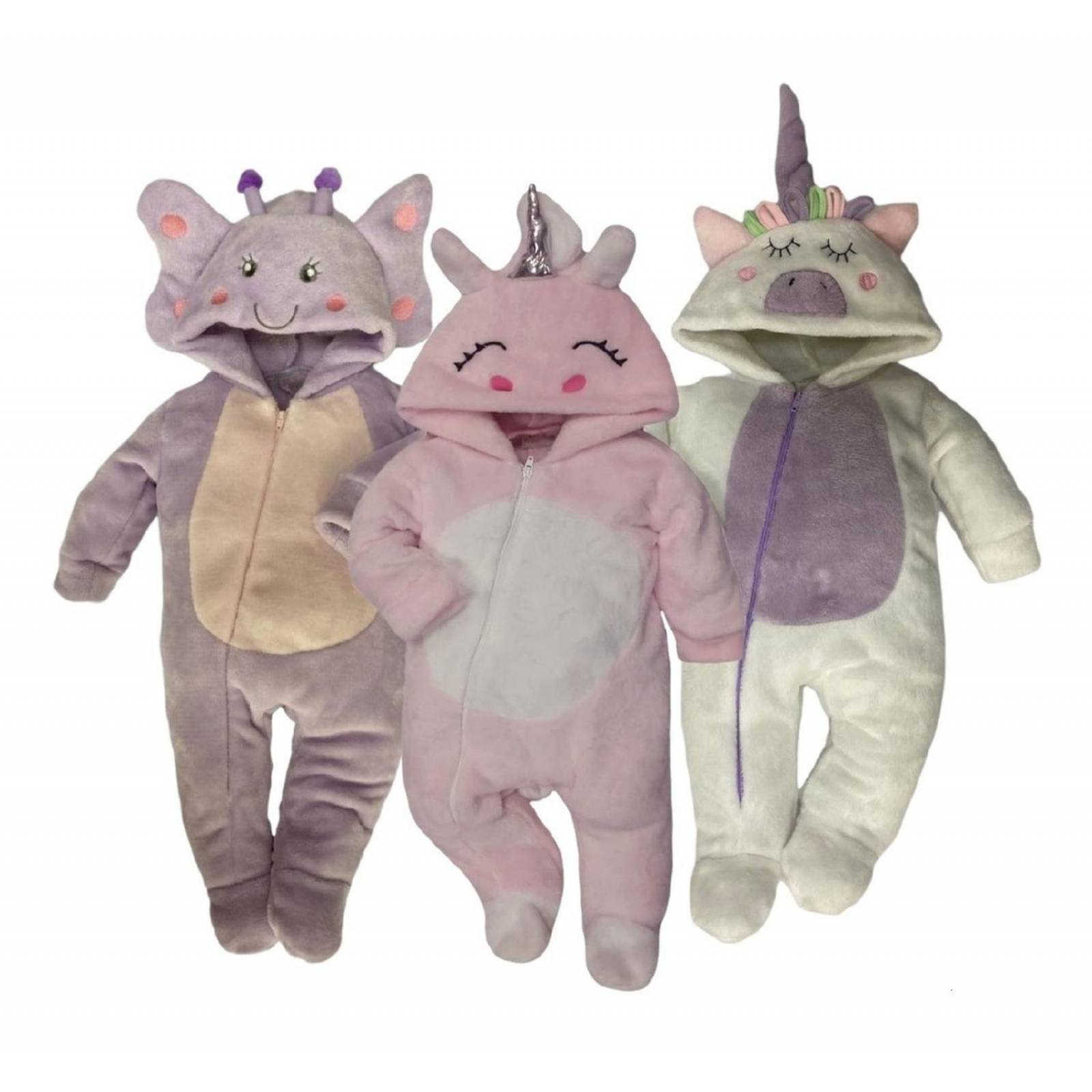 Kit 3 Mamelucos Unicornio, Mariposa, Unicornio A Precio De 2 