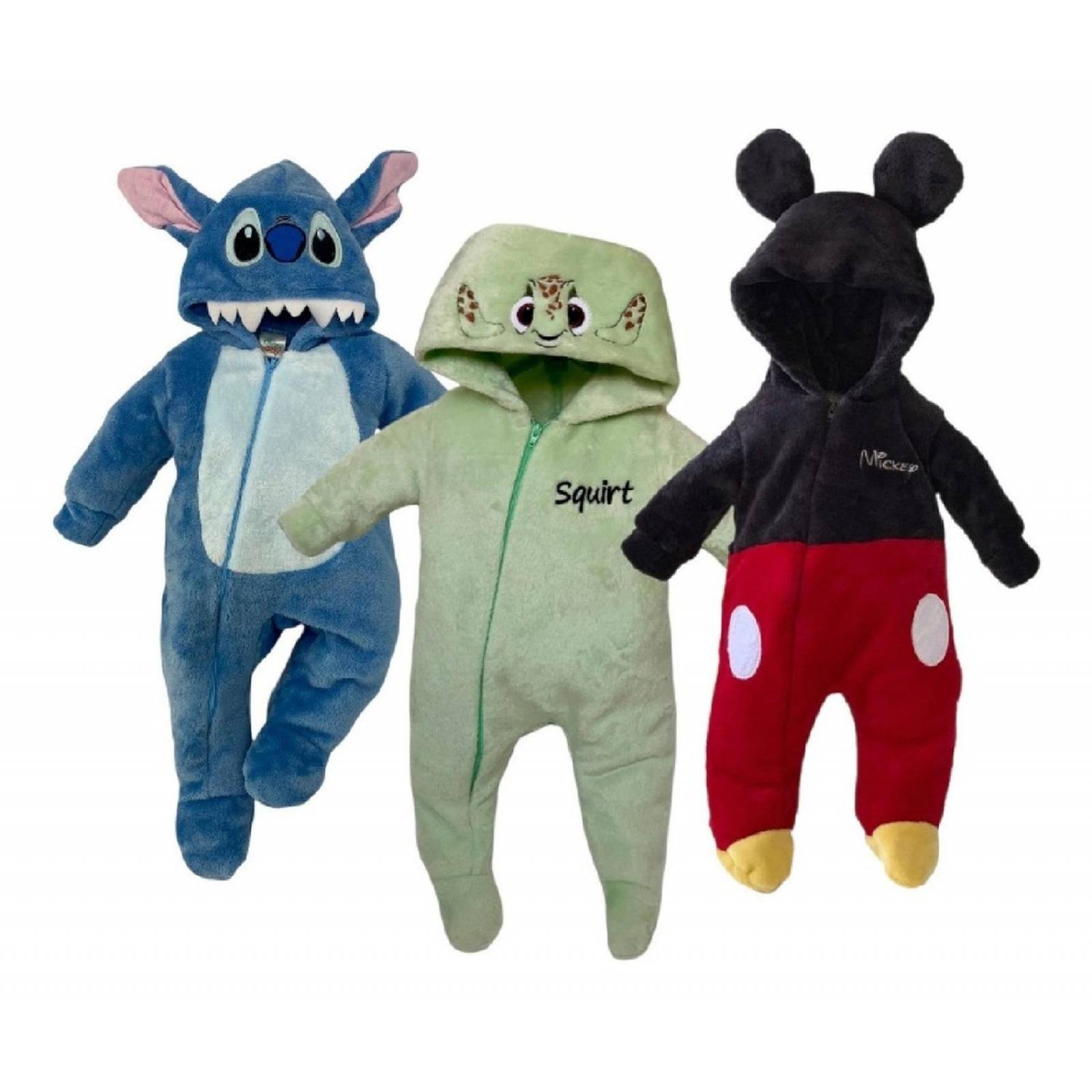 Kit 3 Mamelucos Disney Stitch, Squirt, Mickey A Precio De 2 