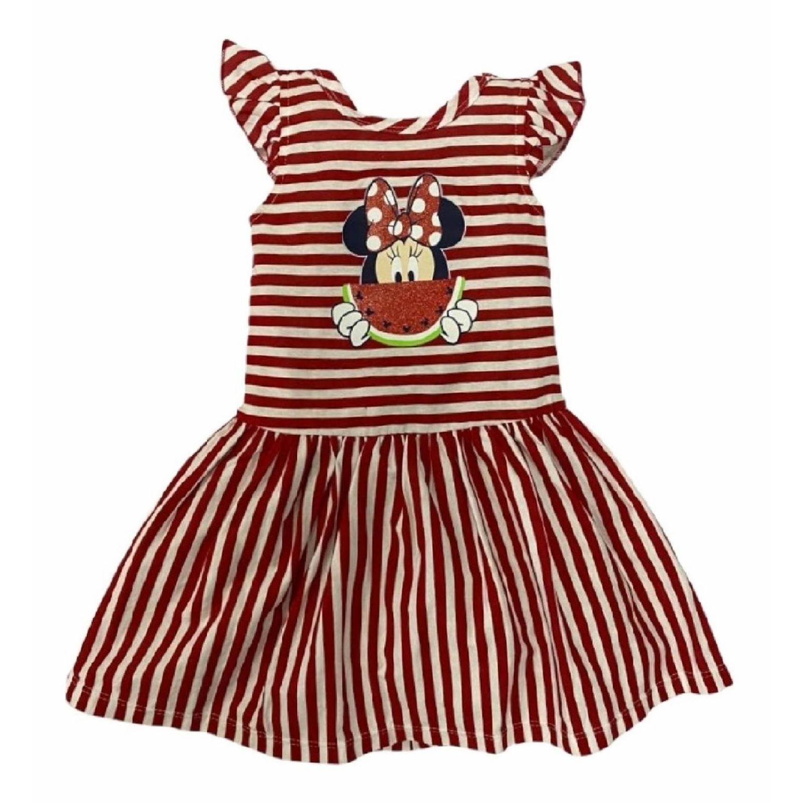 Vestido Estampado Rayas Disney Minnie Mouse Sandia 