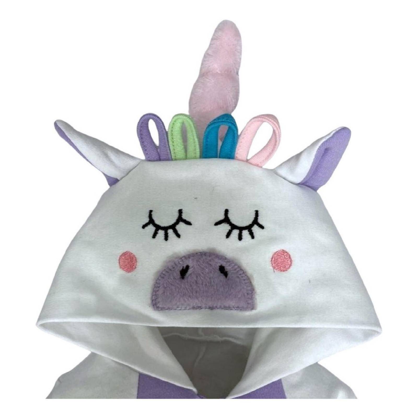 Mameluco Baby Kisses Algodón Con Gorro Bordado Unicornio