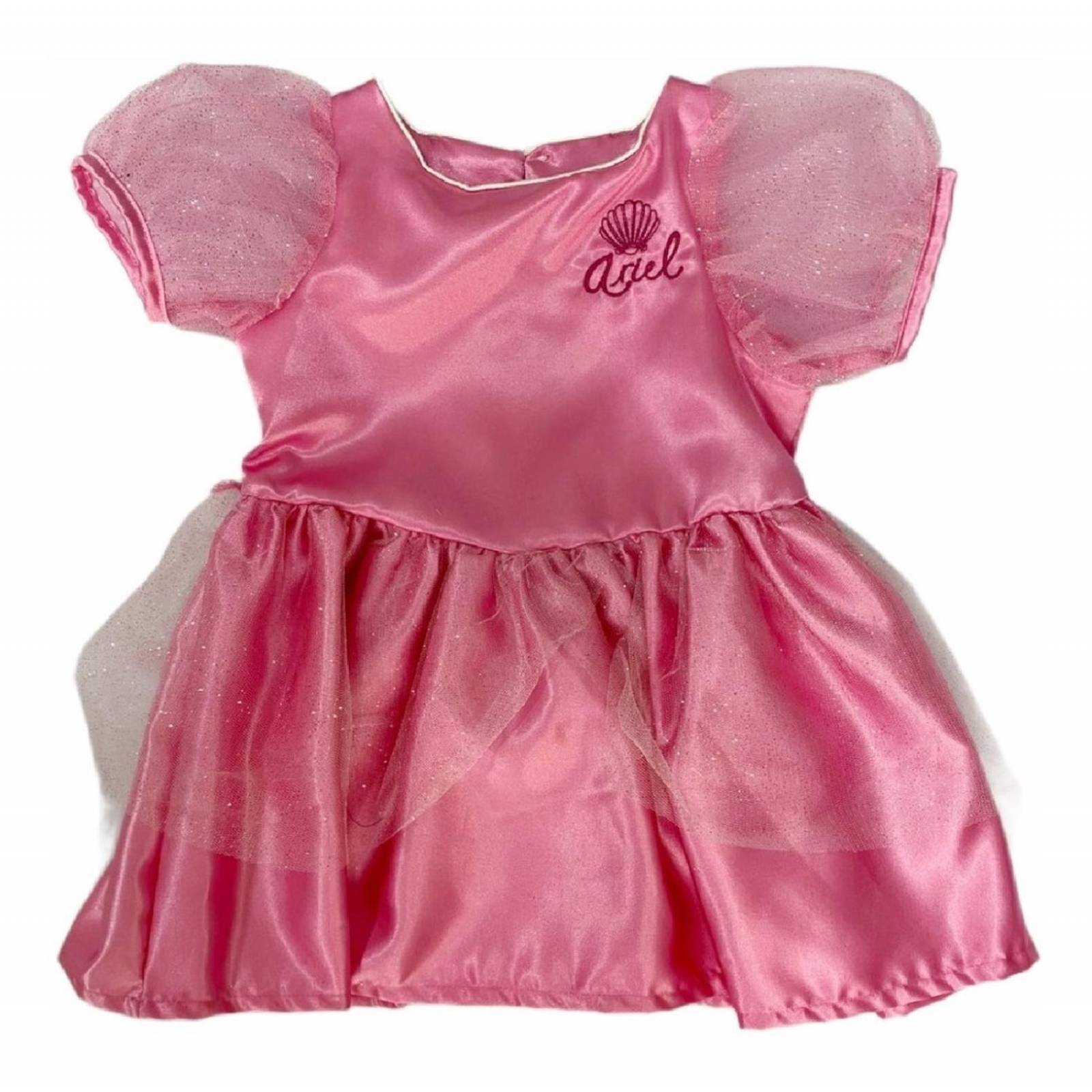 Kit 3 Vestidos Disney Princesas Bella, Sirenita, Ariel 