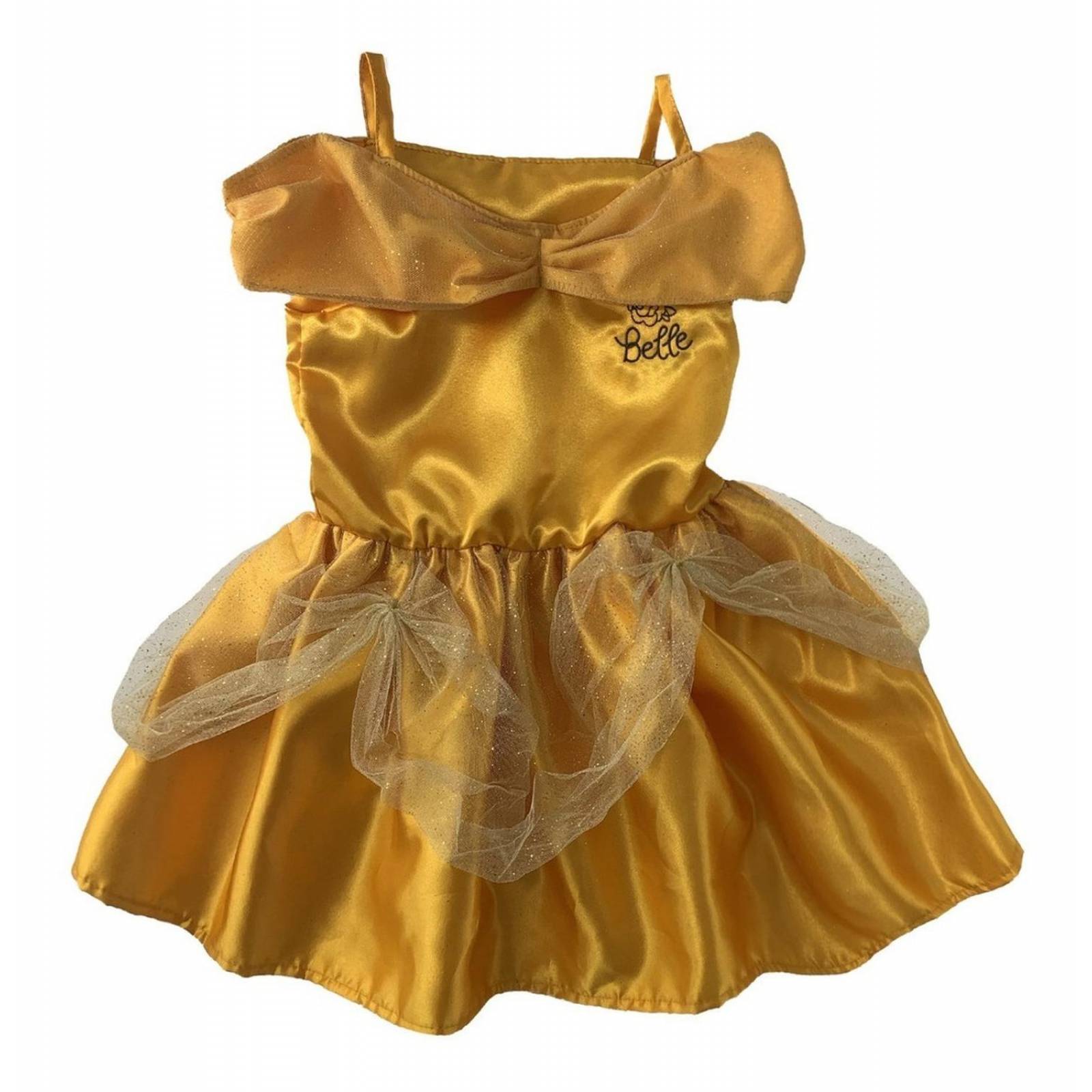 Kit 3 Vestidos Disney Princesas Bella, Sirenita, Ariel 