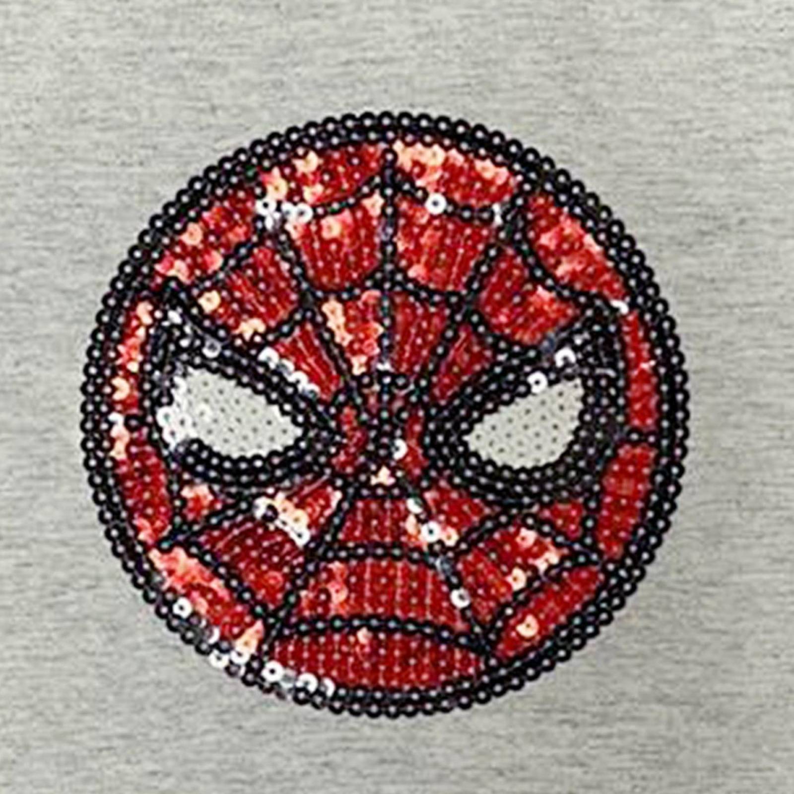 Conjunto Shorts Marvel Bordado Lentejuela Spiderman